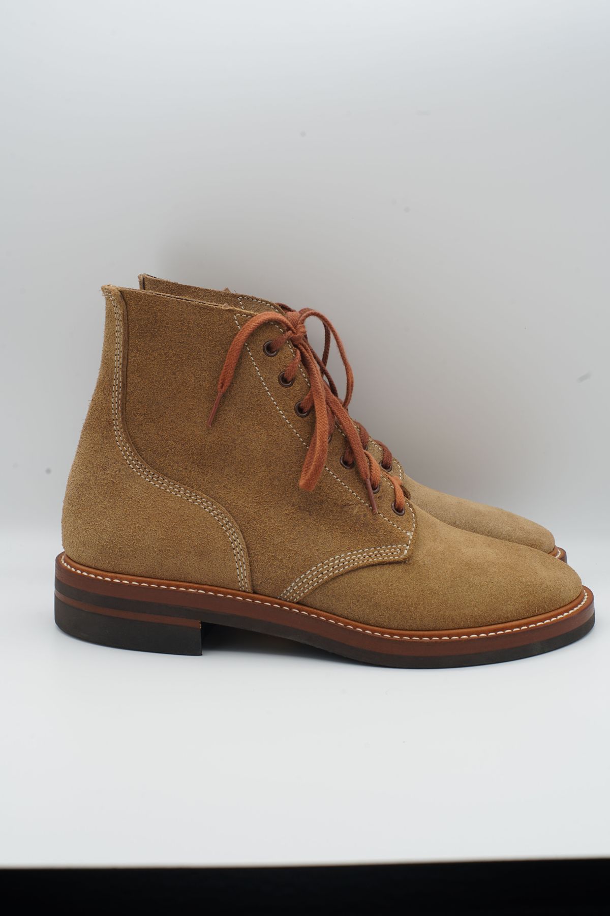 Photo by patinathunderdome on September 30, 2021 of the John Lofgren M-43 Service Shoes in Horween Natural Chromexcel Roughout.