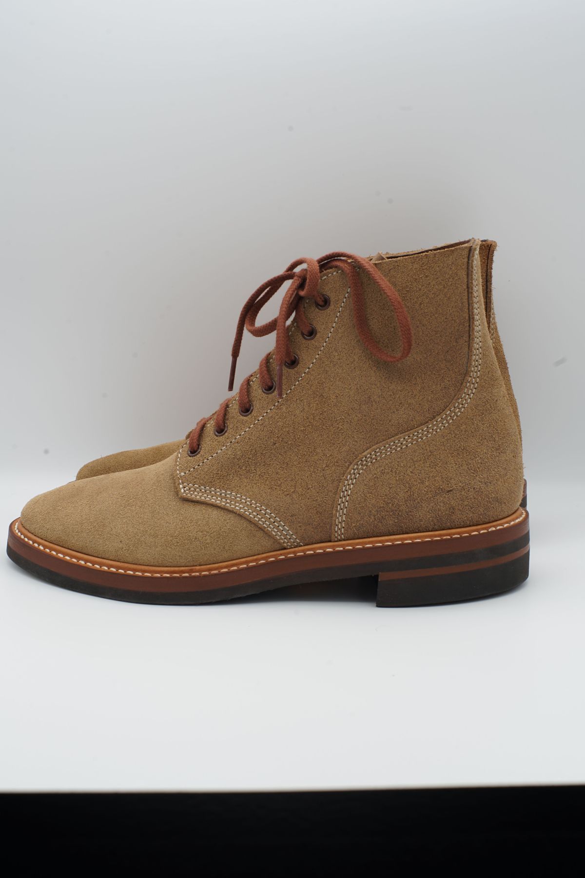 Photo by patinathunderdome on September 30, 2021 of the John Lofgren M-43 Service Shoes in Horween Natural Chromexcel Roughout.