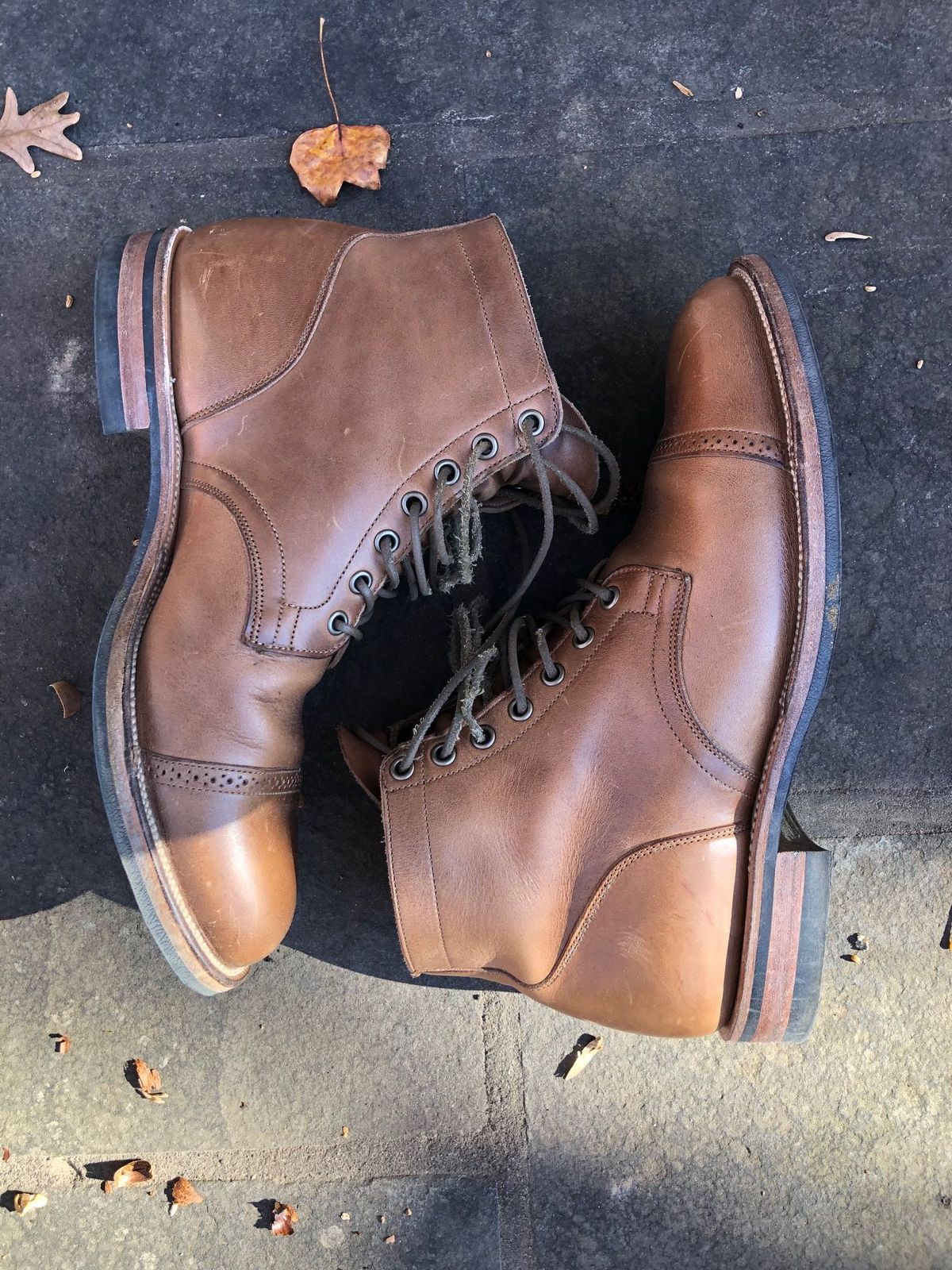 Photo by patinathunderdome on December 1, 2021 of the Viberg Service Boot in Horween Natural Chromexcel.