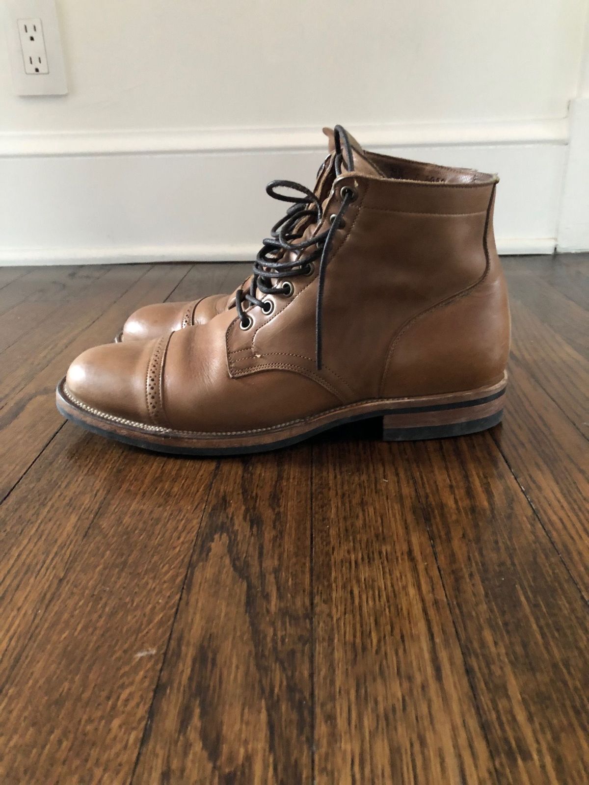 Photo by patinathunderdome on February 3, 2022 of the Viberg Service Boot in Horween Natural Chromexcel.