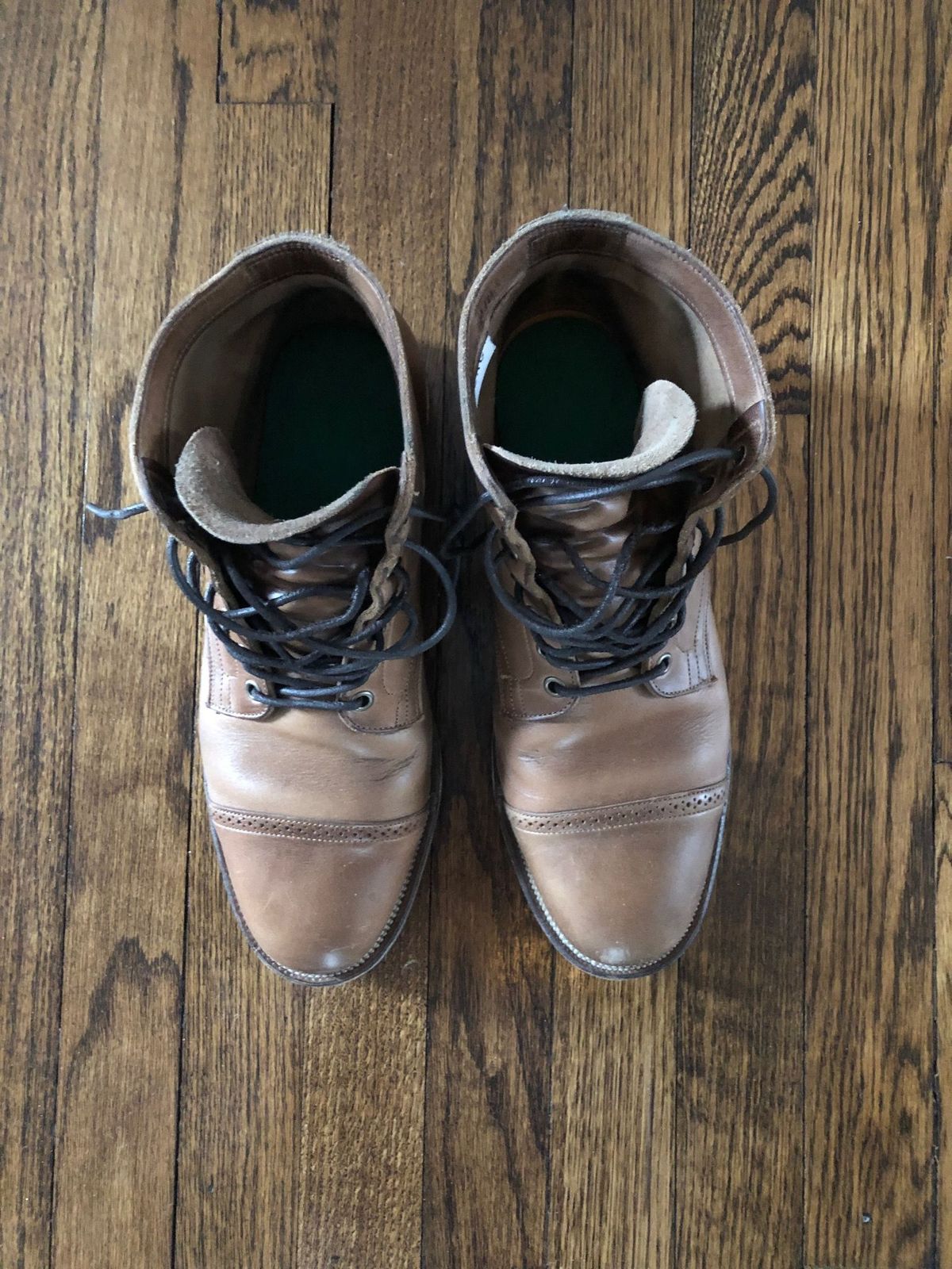 Photo by patinathunderdome on February 3, 2022 of the Viberg Service Boot in Horween Natural Chromexcel.