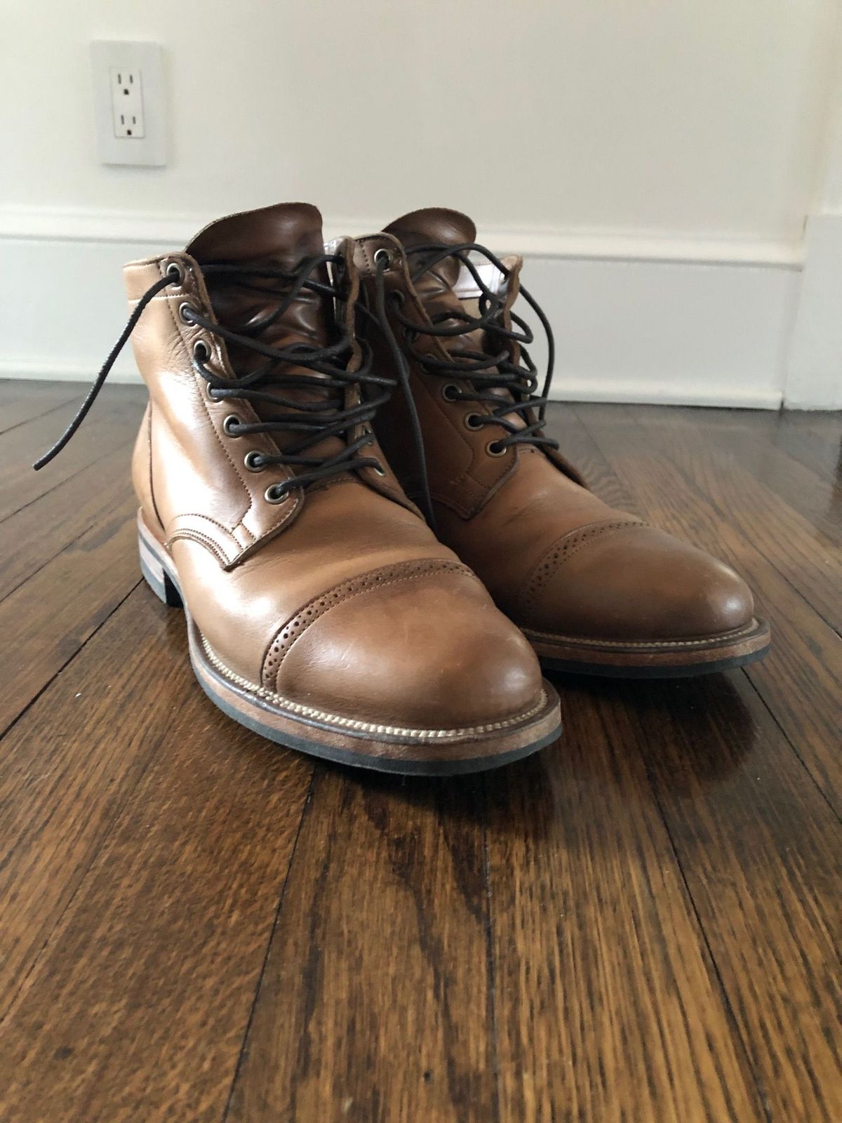 Photo by patinathunderdome on February 3, 2022 of the Viberg Service Boot in Horween Natural Chromexcel.