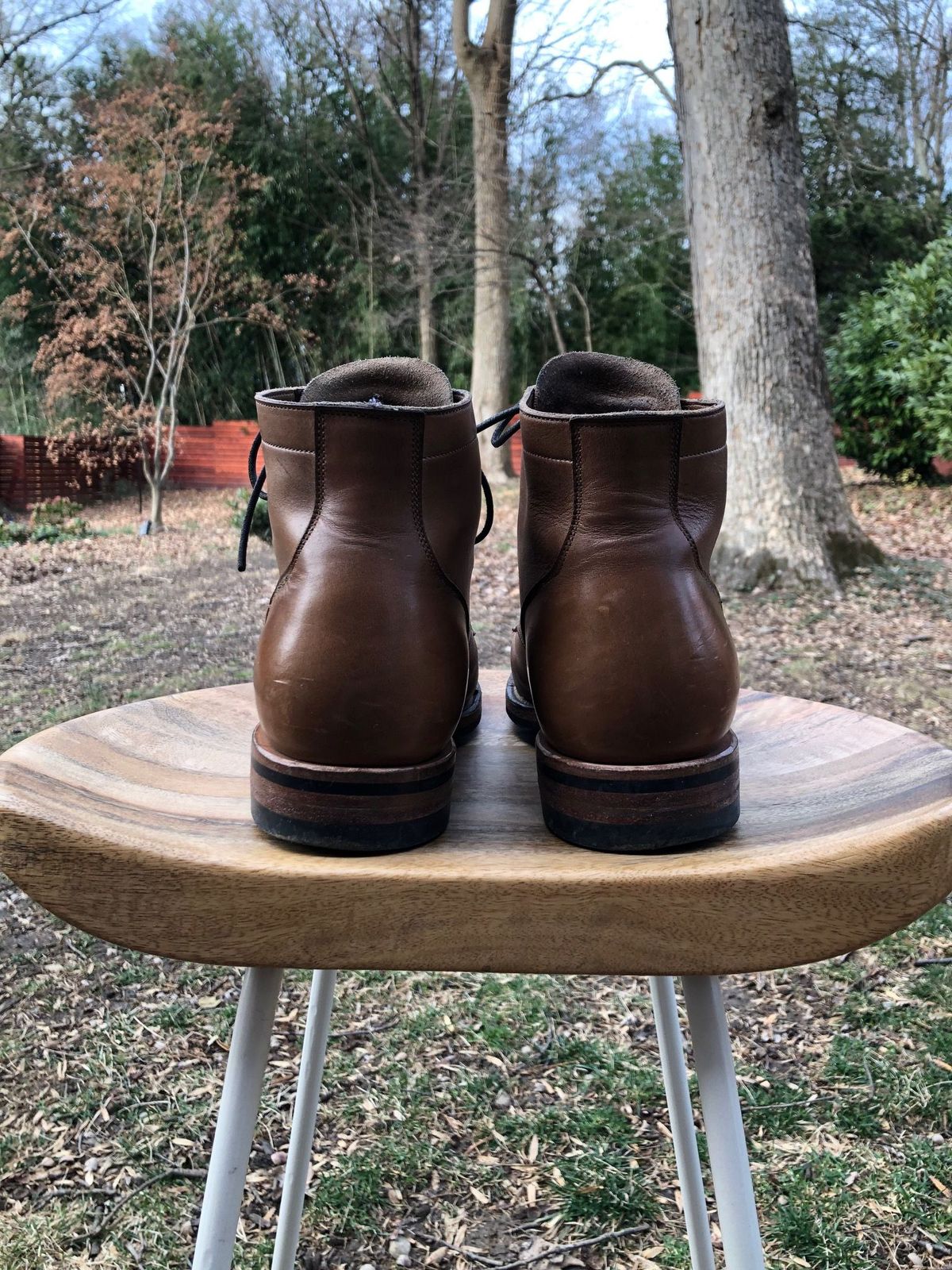 Photo by patinathunderdome on March 1, 2022 of the Viberg Service Boot in Horween Natural Chromexcel.