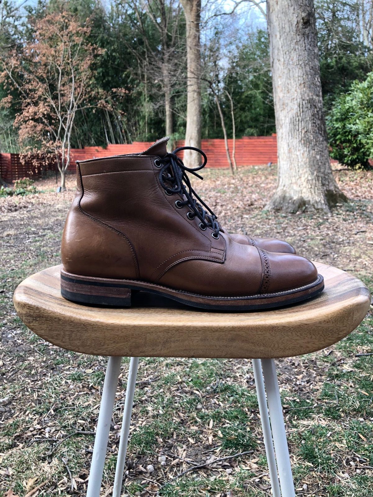 Photo by patinathunderdome on March 1, 2022 of the Viberg Service Boot in Horween Natural Chromexcel.