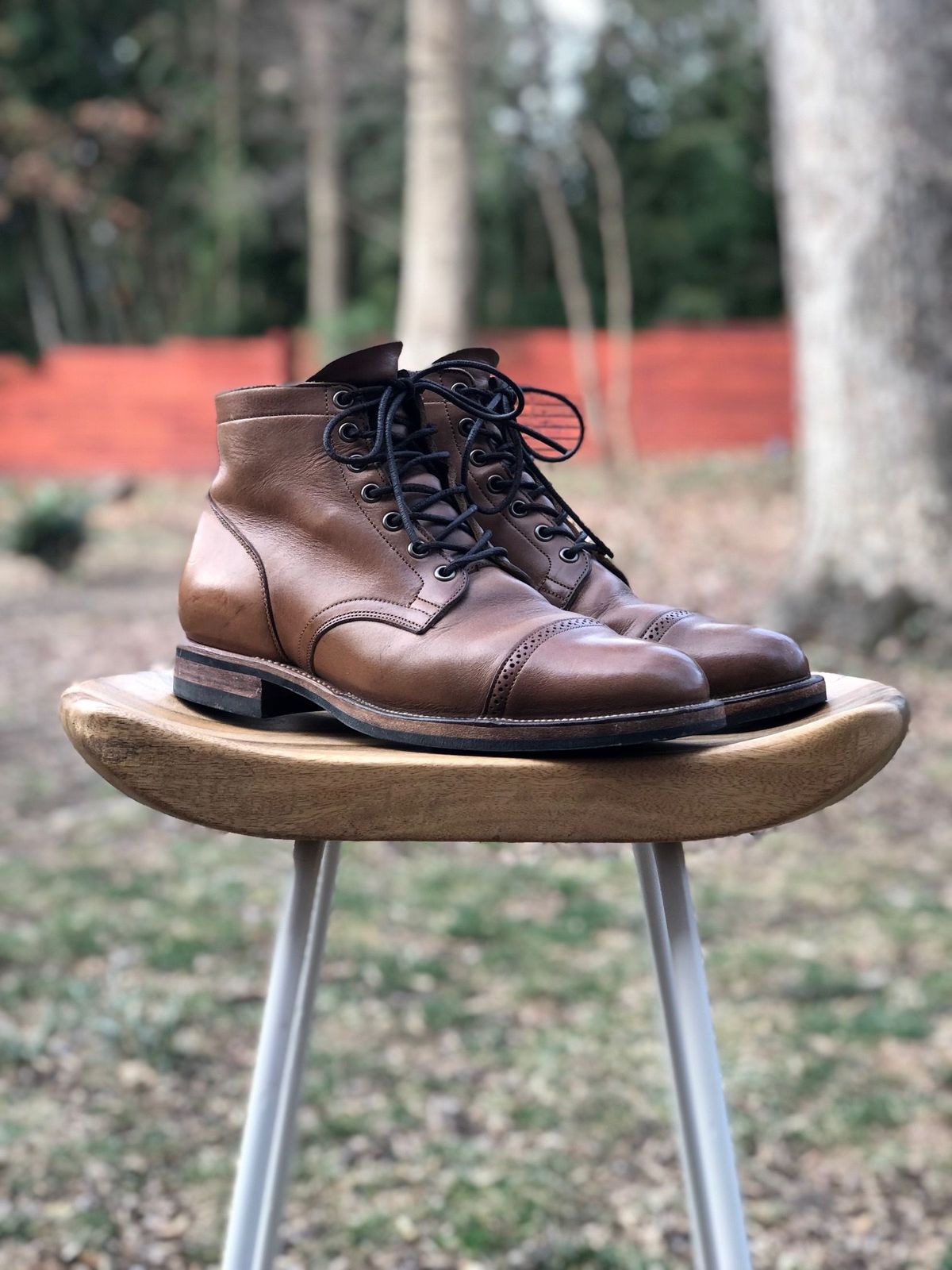 Photo by patinathunderdome on March 1, 2022 of the Viberg Service Boot in Horween Natural Chromexcel.