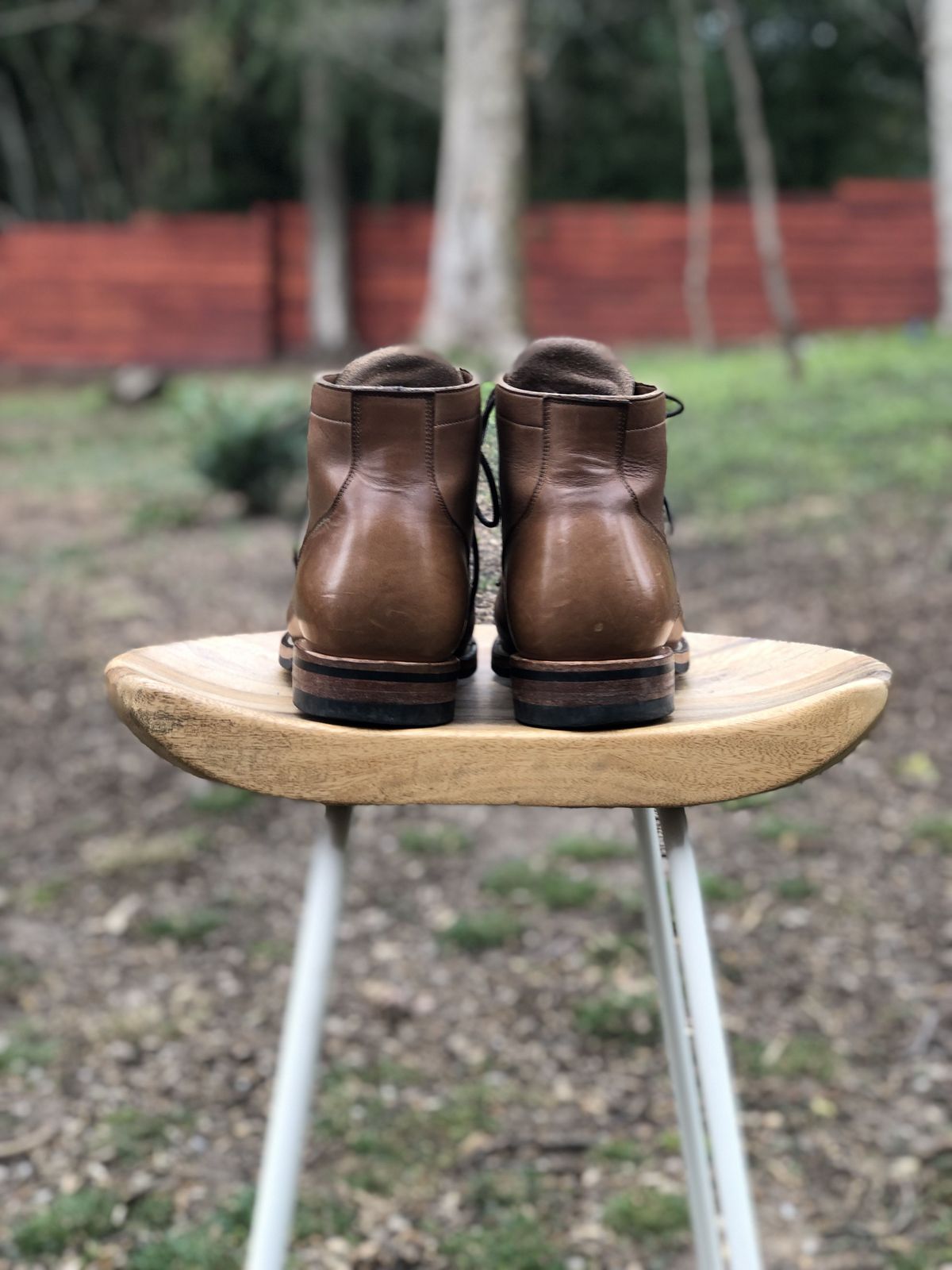 Photo by patinathunderdome on April 1, 2022 of the Viberg Service Boot in Horween Natural Chromexcel.