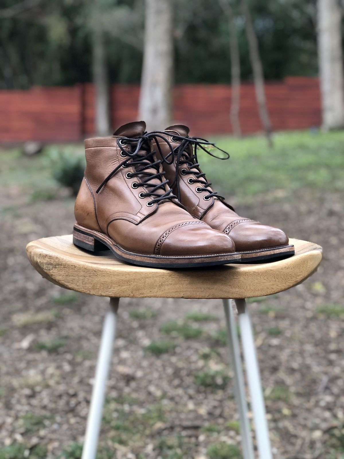 Photo by patinathunderdome on April 1, 2022 of the Viberg Service Boot in Horween Natural Chromexcel.