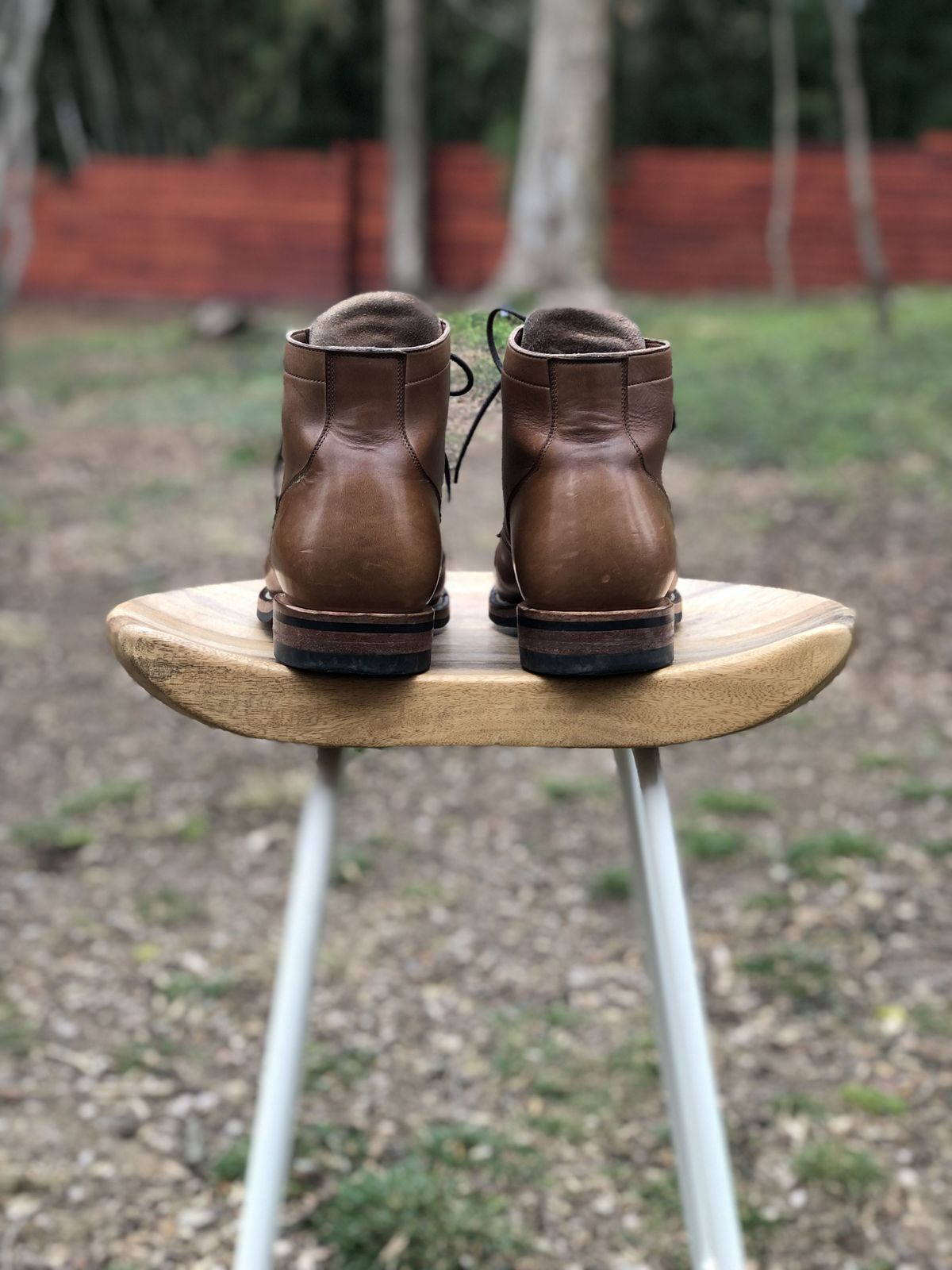 Photo by patinathunderdome on May 1, 2022 of the Viberg Service Boot in Horween Natural Chromexcel.