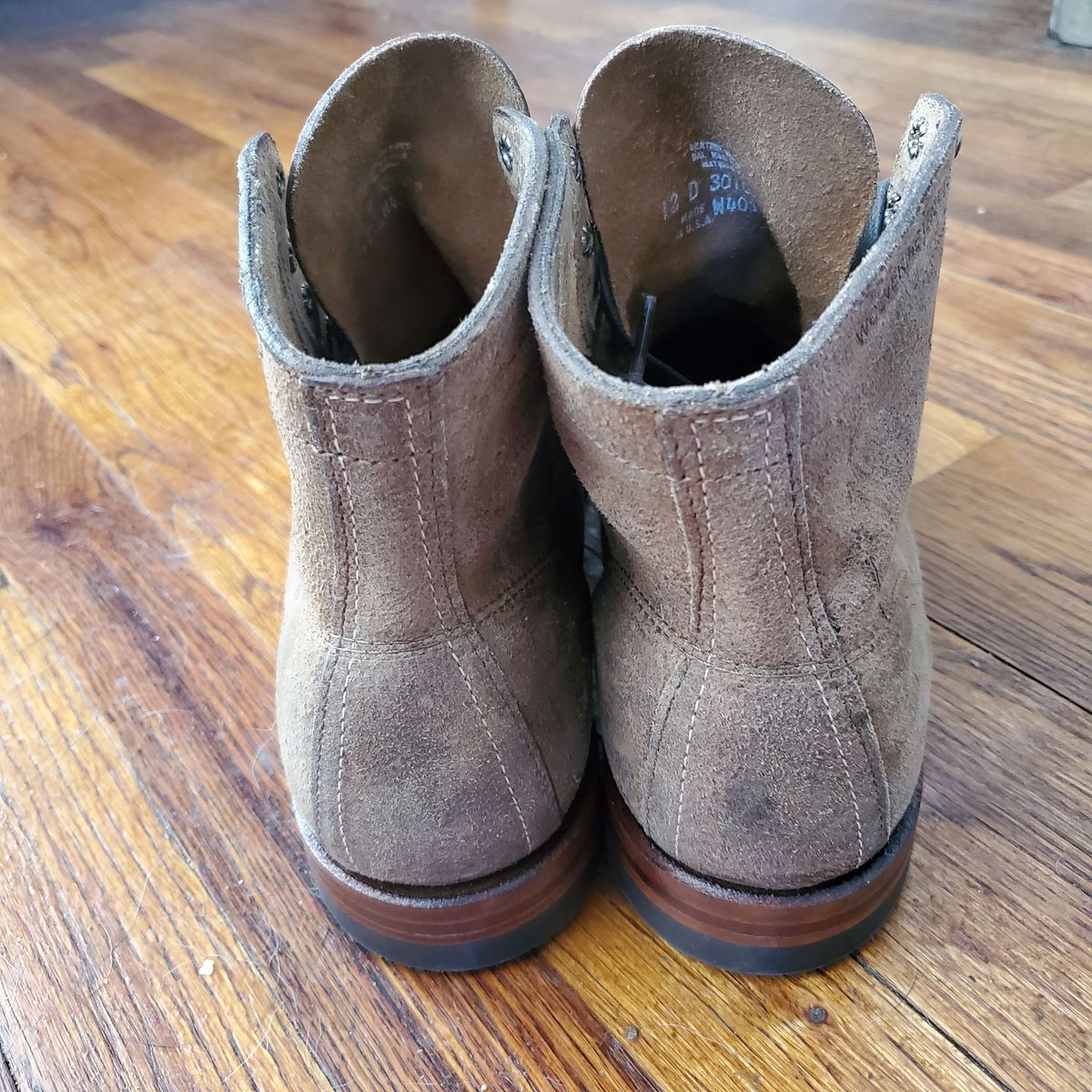 Photo by patinathunderdome on October 4, 2021 of the Wolverine 1000 Mile Plain-Toe Boot in C.F. Stead Teak Waxy Mohawk.