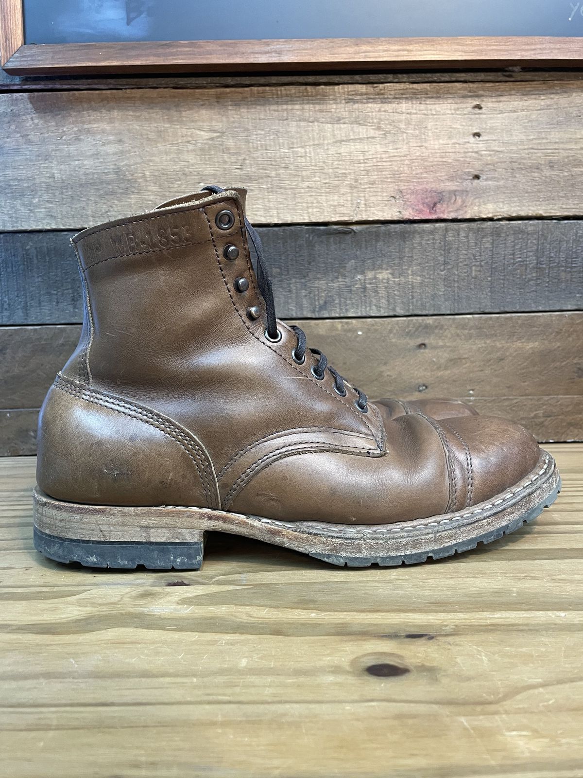 Photo by patinathunderdome on December 4, 2021 of the White's MP-Sherman Toe Cap in Horween Natural Chromexcel.