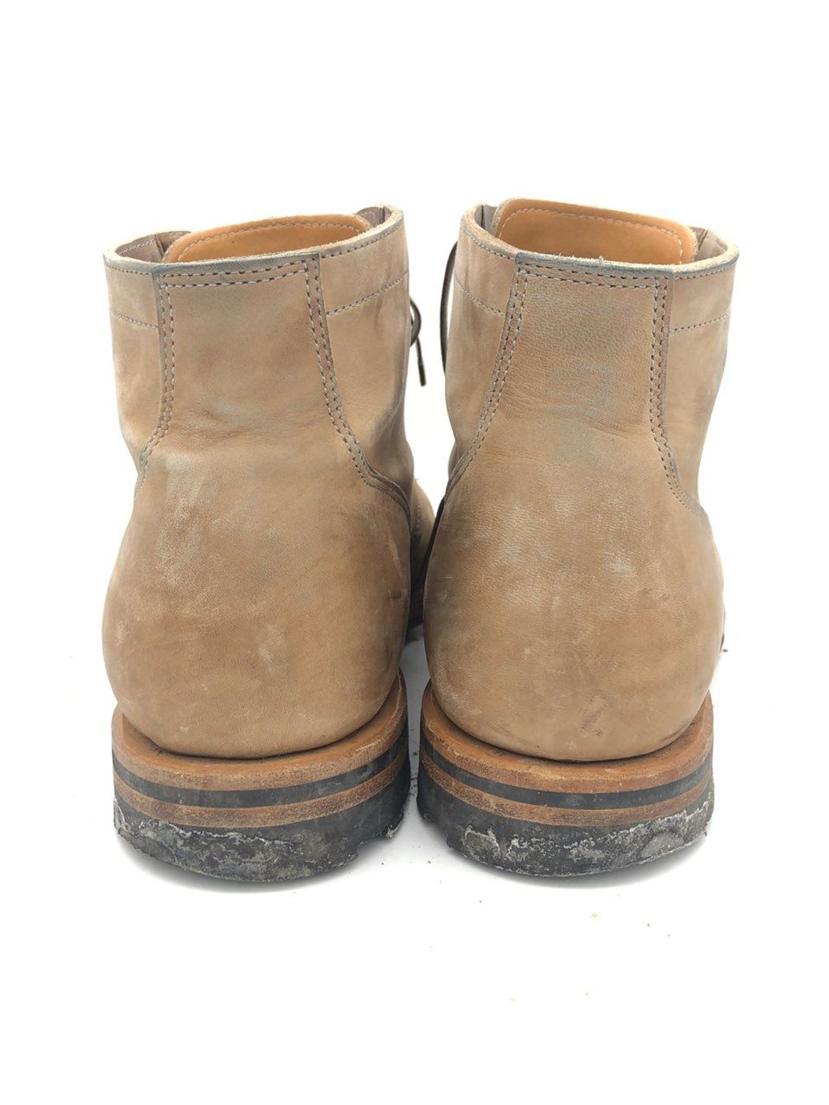 Photo by patinathunderdome on February 5, 2022 of the Viberg Service Boot in Maryam Light Grey Horsebutt.