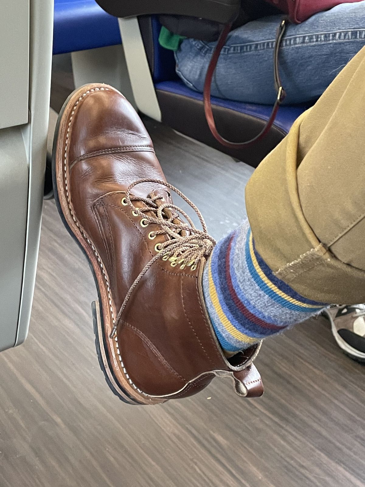 Photo by patinathunderdome on November 9, 2021 of the White's Khonsu Boot in Horween British Tan Chromexcel.