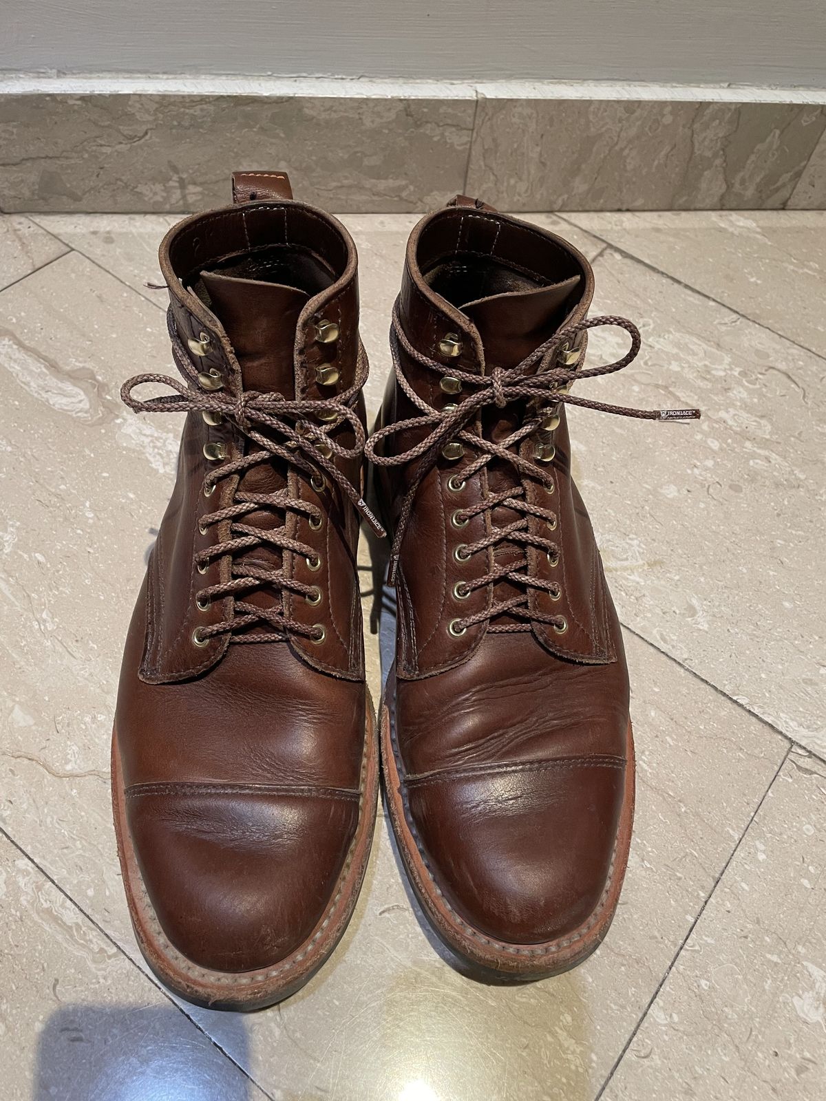 Photo by patinathunderdome on December 5, 2021 of the White's Khonsu Boot in Horween British Tan Chromexcel.