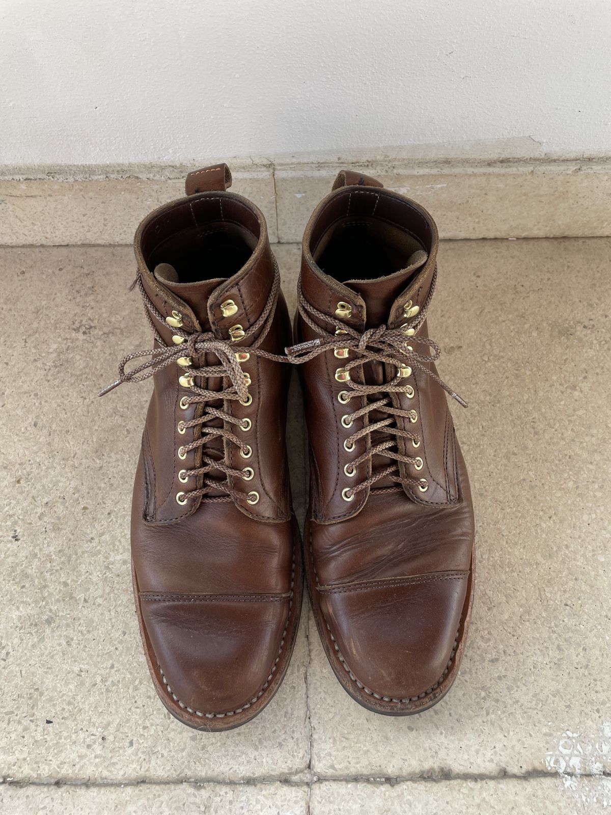 Photo by patinathunderdome on January 5, 2022 of the White's Khonsu Boot in Horween British Tan Chromexcel.