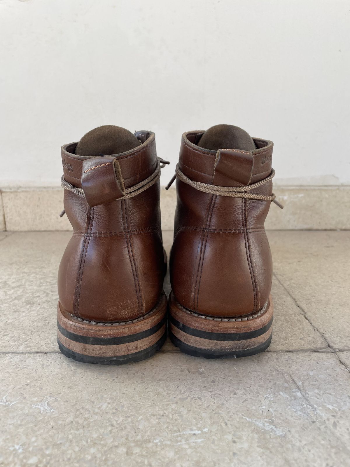 Photo by patinathunderdome on January 5, 2022 of the White's Khonsu Boot in Horween British Tan Chromexcel.