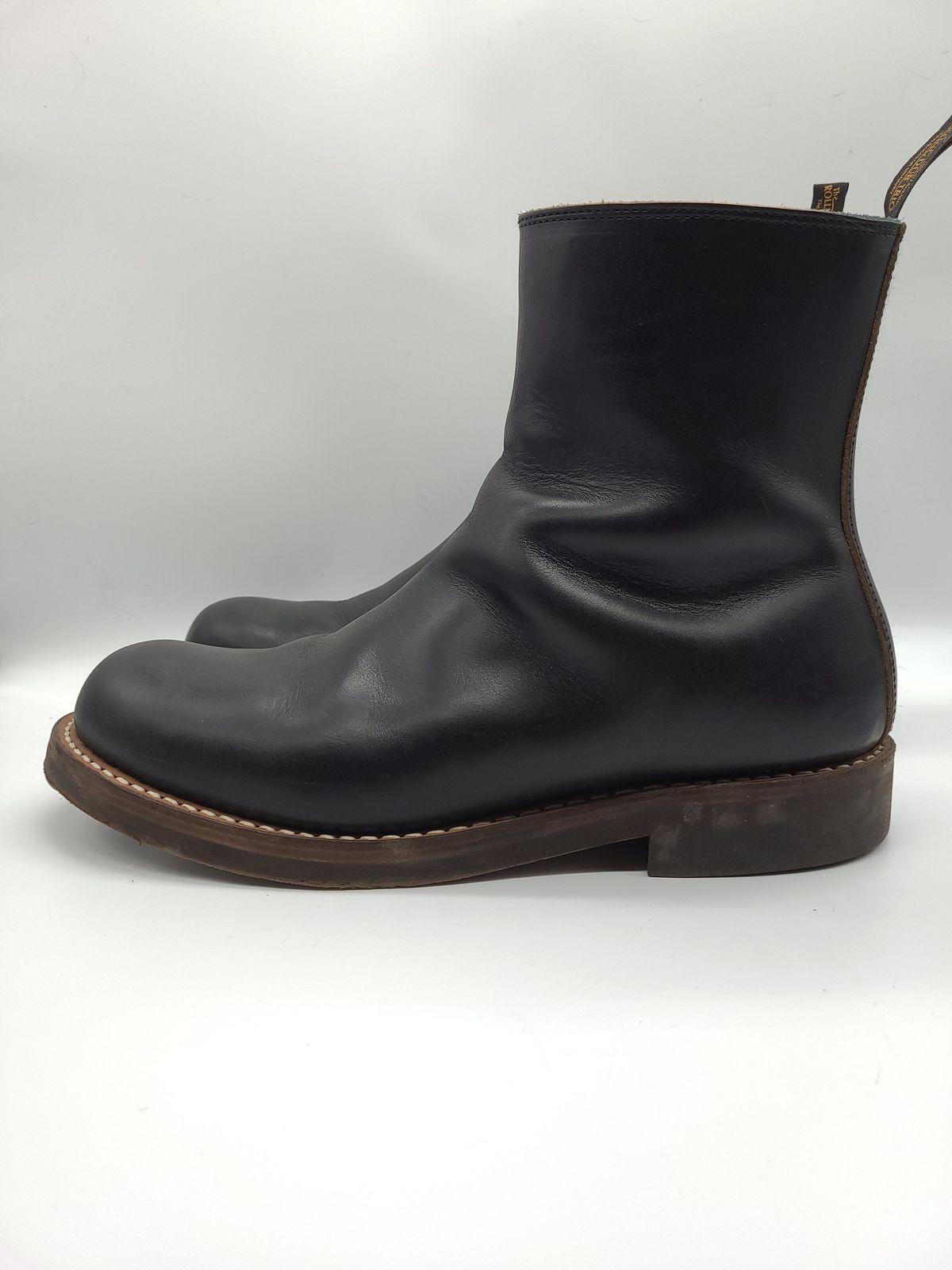 Photo by patinathunderdome on December 6, 2021 of the Rolling Dub Trio Casper Boot in Horween Black Chromexcel.
