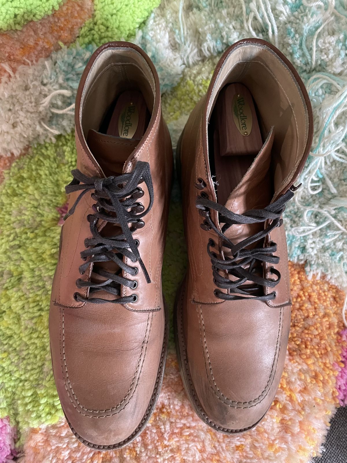 Photo by patinathunderdome on January 5, 2022 of the Alden Indy Boot in Horween Natural Chromexcel.
