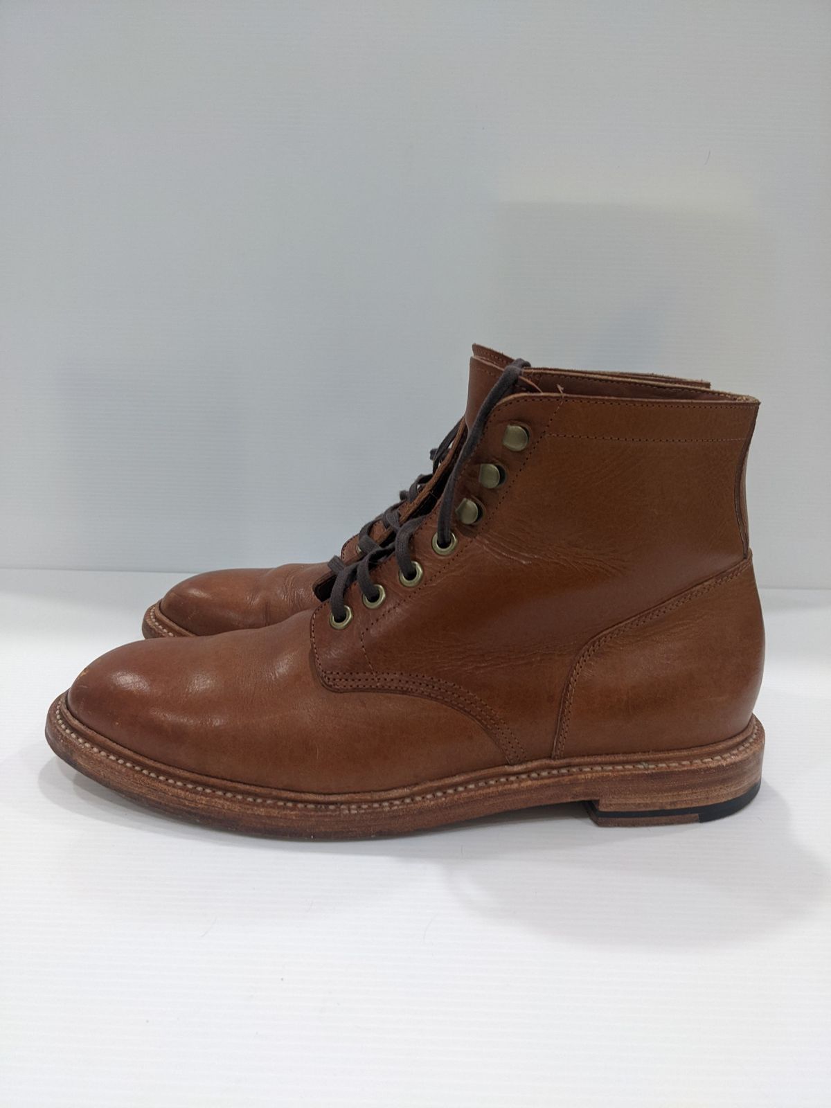 Photo by patinathunderdome on January 5, 2022 of the Grant Stone Diesel Boot in Badalassi Carlo Saddle Tan Minerva.