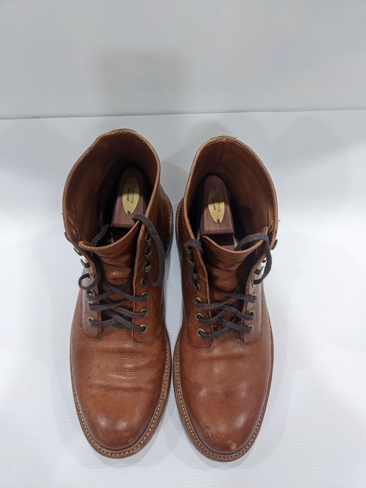 Photo by patinathunderdome on January 5, 2022 of the Grant Stone Diesel Boot in Badalassi Carlo Saddle Tan Minerva.