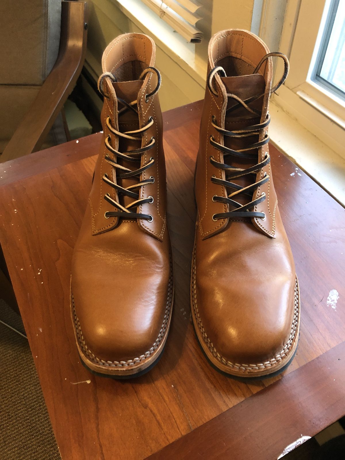 Photo by patinathunderdome on November 2, 2021 of the Confluence Leather #1 in MPG Bourbon Apollo.