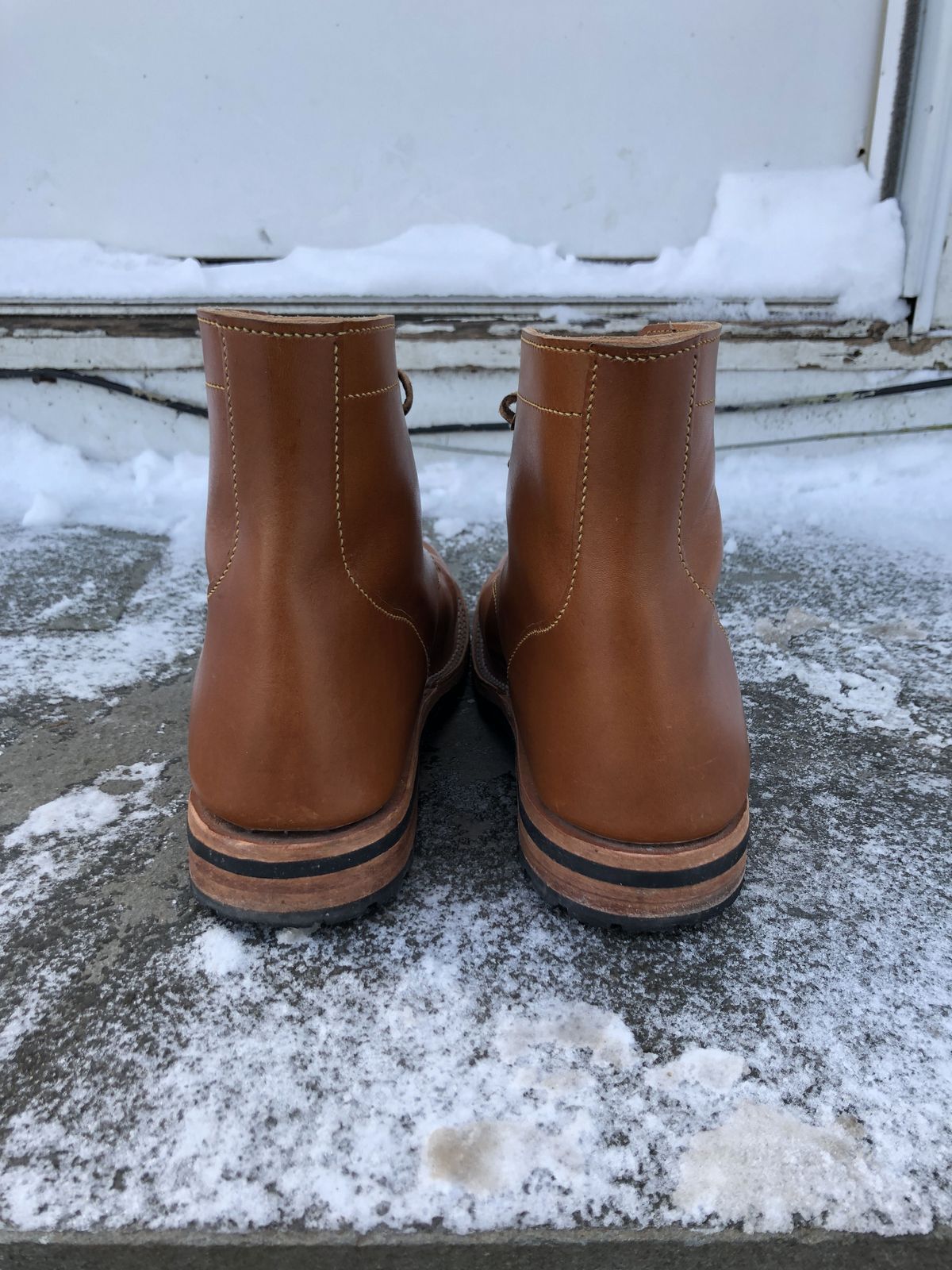 Photo by patinathunderdome on February 5, 2022 of the Confluence Leather #1 in MPG Bourbon Apollo.