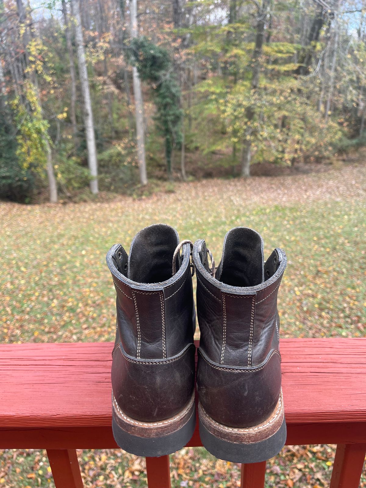 Photo by patinathunderdome on November 1, 2023 of the Truman Service Boot in Seidel Charcoal Grizzly.