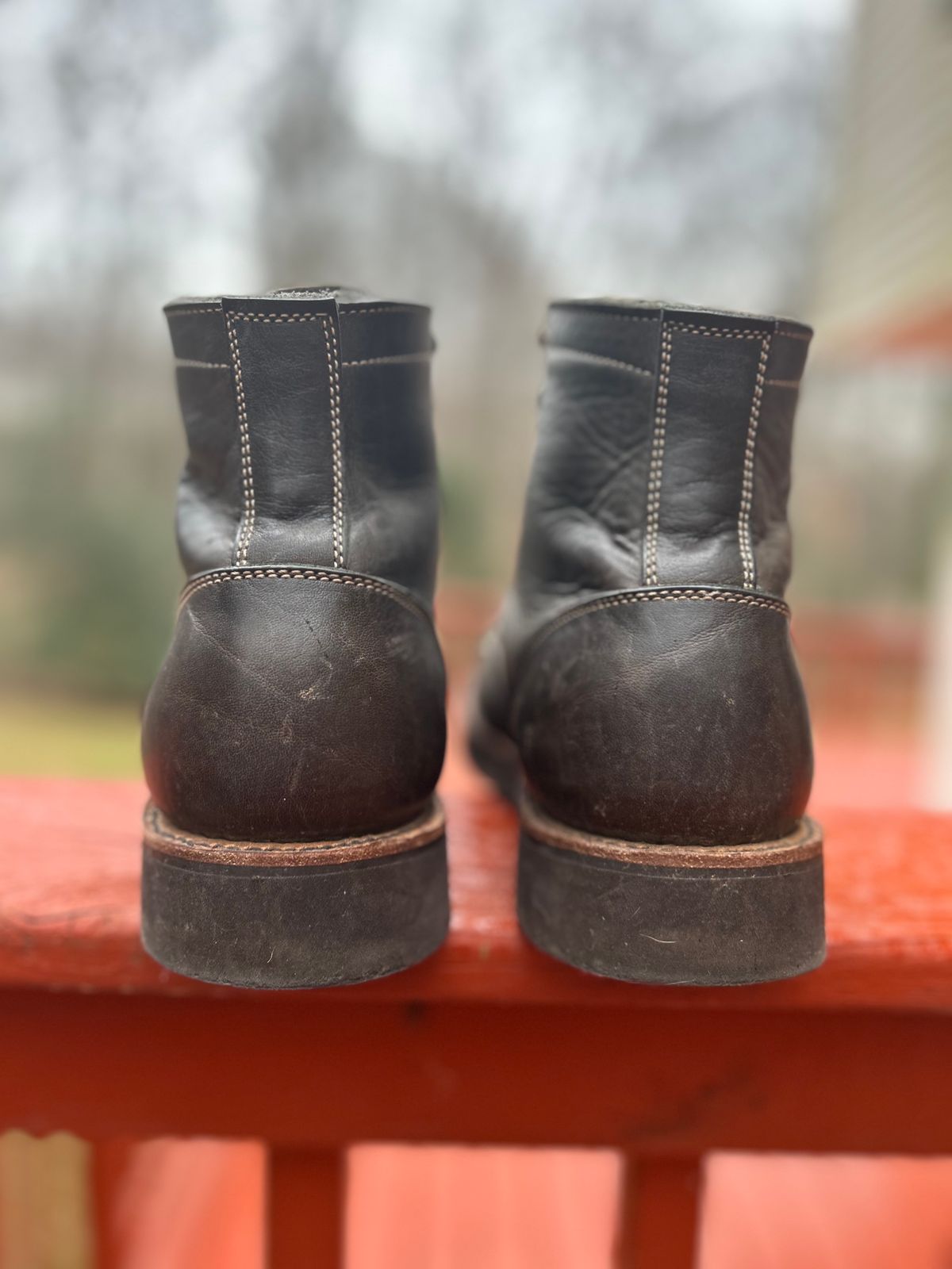 Photo by patinathunderdome on December 1, 2023 of the Truman Service Boot in Seidel Charcoal Grizzly.