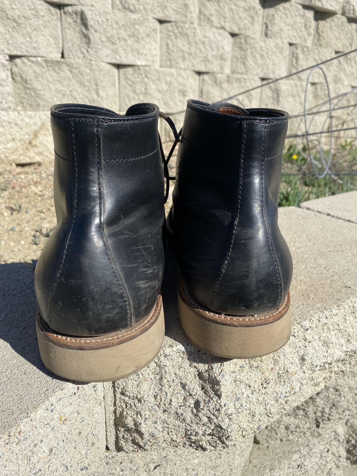 Photo by patinathunderdome on February 4, 2022 of the Alden Indy Boot in Horween Black Chromexcel.