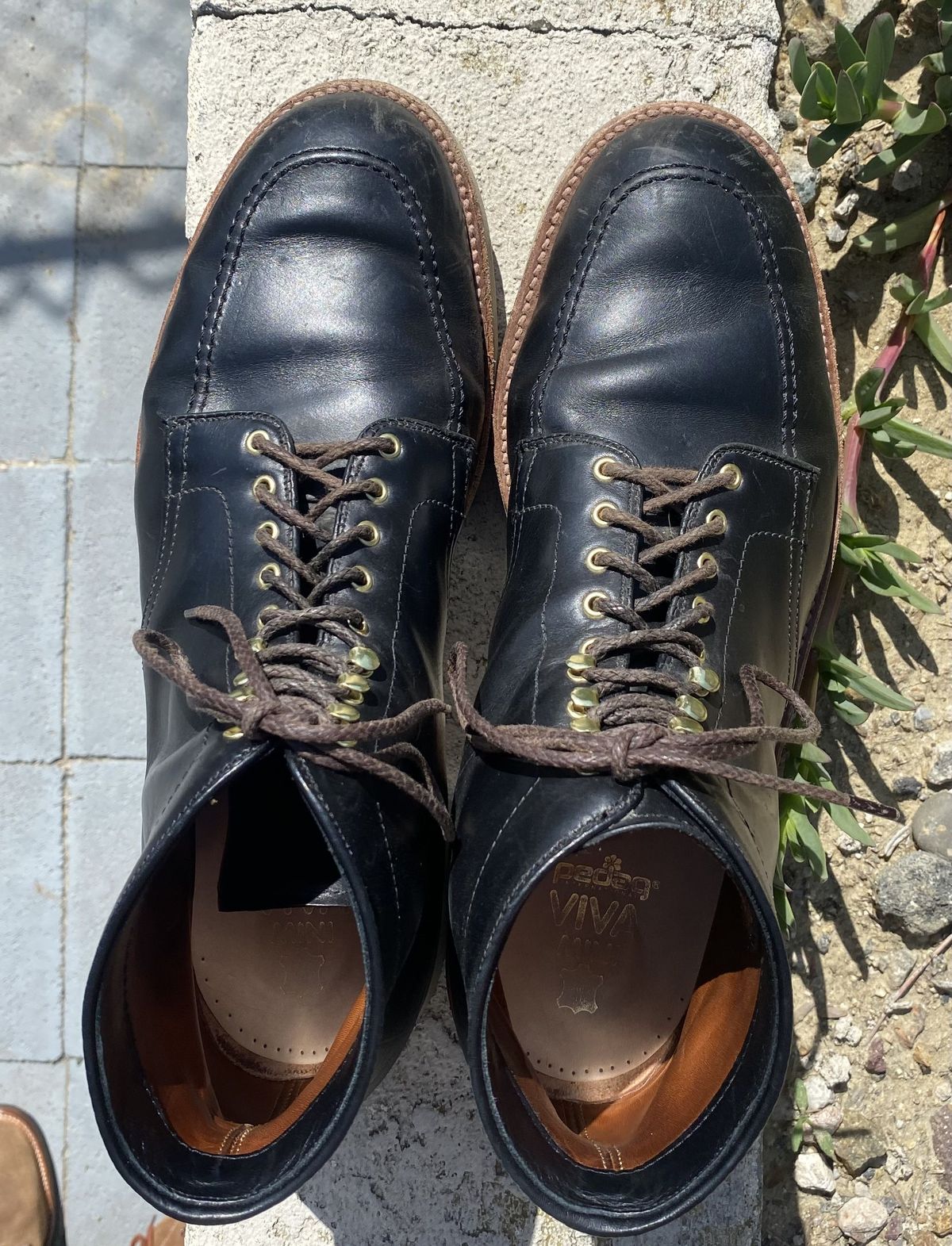 Photo by patinathunderdome on April 4, 2022 of the Alden Indy Boot in Horween Black Chromexcel.