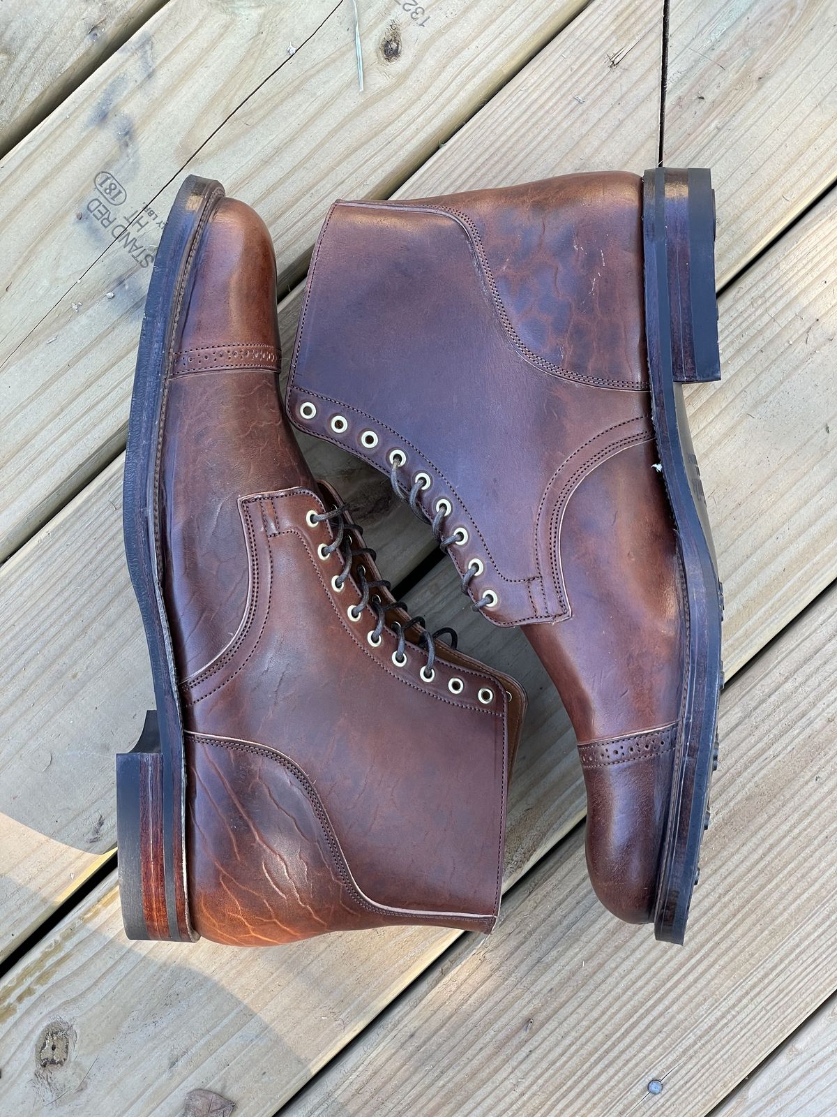 Photo by patinathunderdome on November 2, 2021 of the Viberg Service Boot in Horween Dark Rubber Dublin.