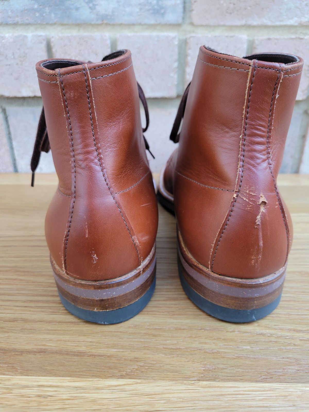 Photo by patinathunderdome on November 5, 2021 of the Alden Indy Boot in Horween Mahogany Legacy.
