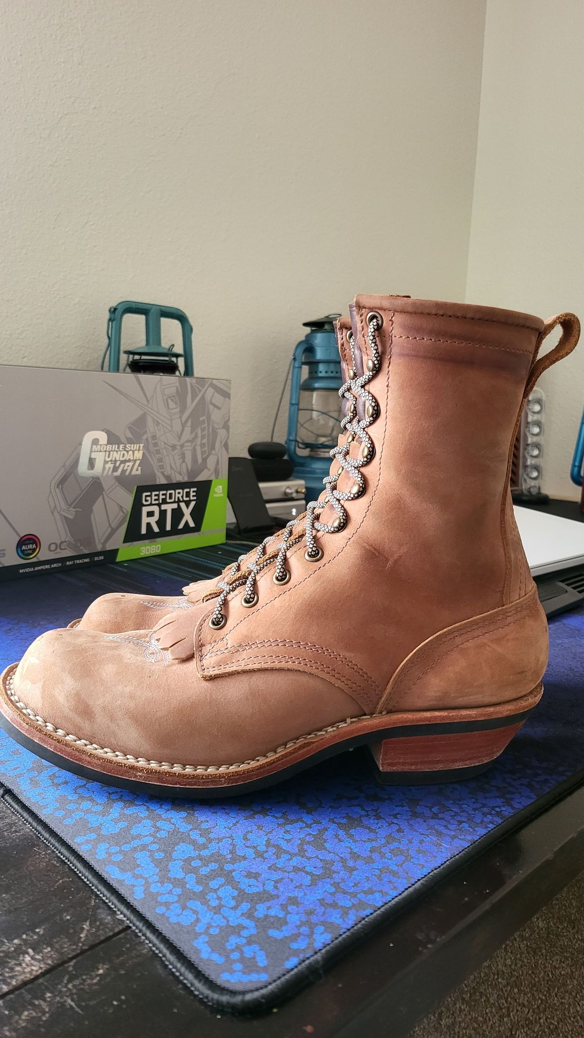 Photo by patinathunderdome on December 5, 2021 of the Nicks Packer in Horween Brown Rapids.