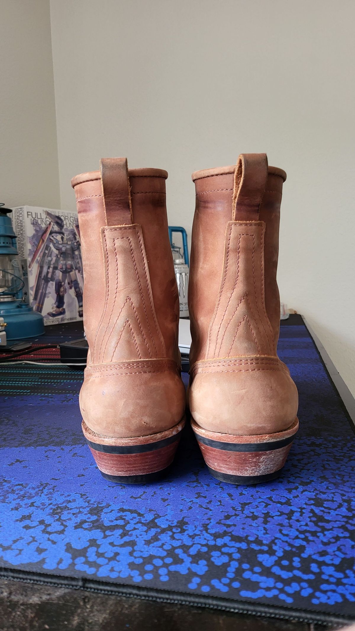 Photo by patinathunderdome on December 5, 2021 of the Nicks Packer in Horween Brown Rapids.