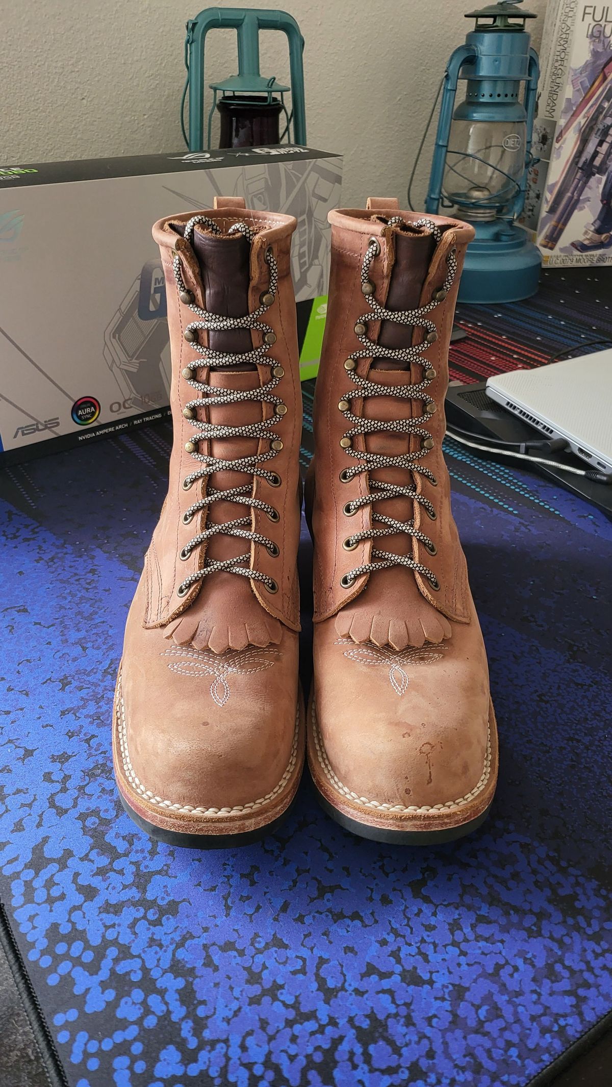 Photo by patinathunderdome on December 5, 2021 of the Nicks Packer in Horween Brown Rapids.