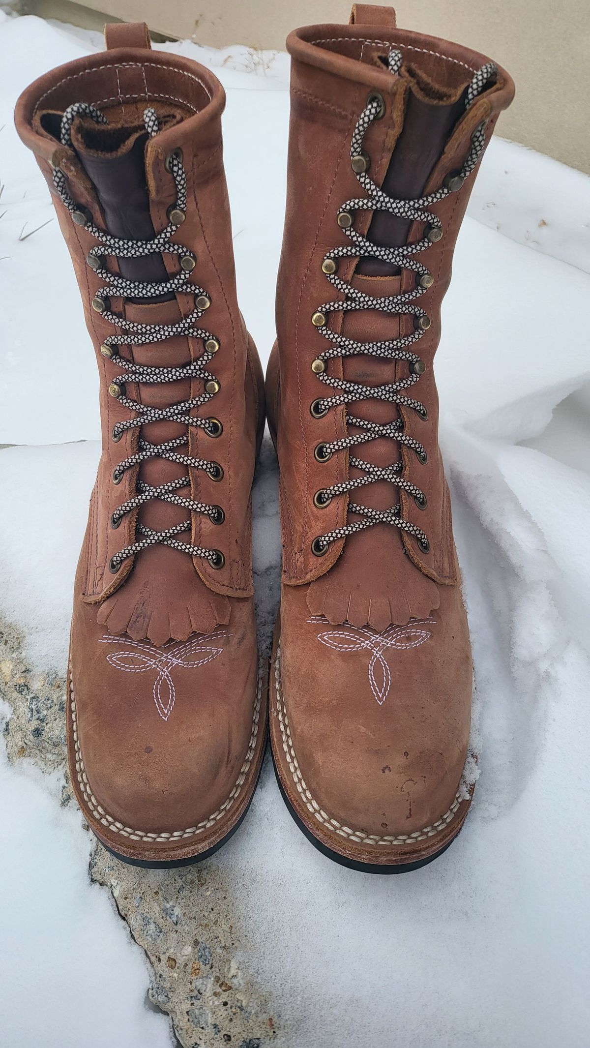 Photo by patinathunderdome on January 1, 2022 of the Nicks Packer in Horween Brown Rapids.