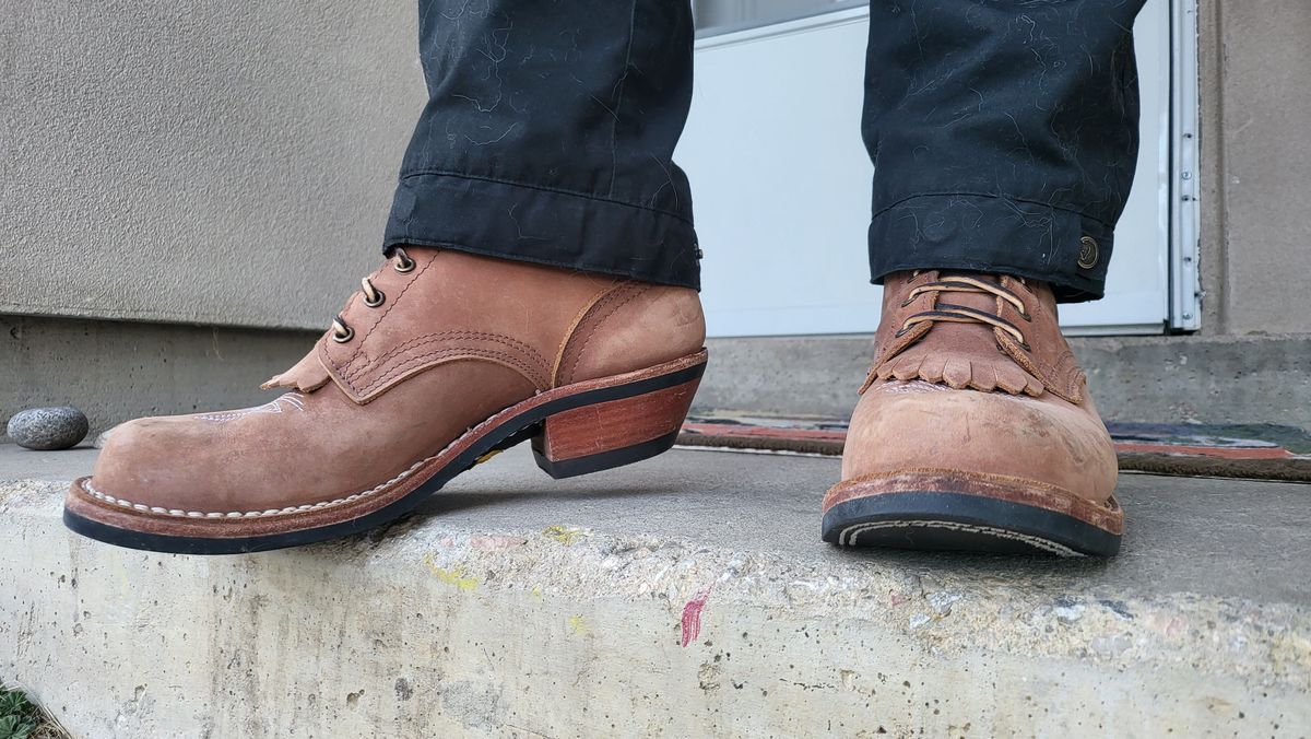 Photo by patinathunderdome on February 5, 2022 of the Nicks Packer in Horween Brown Rapids.