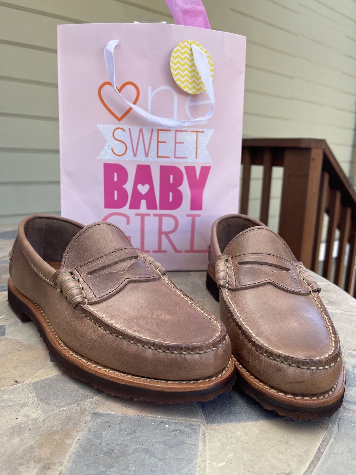 Photo by patinathunderdome on September 30, 2021 of the Rancourt & Co. Beefroll Penny Loafers in Horween Natural Chromexcel.
