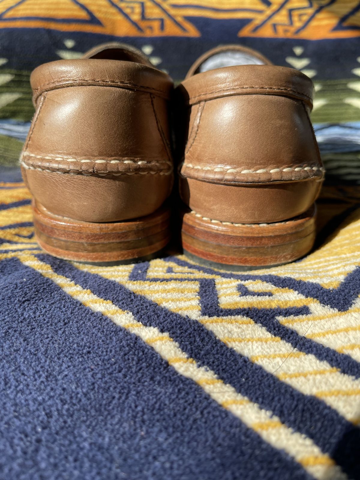 Photo by patinathunderdome on December 3, 2021 of the Rancourt & Co. Beefroll Penny Loafers in Horween Natural Chromexcel.