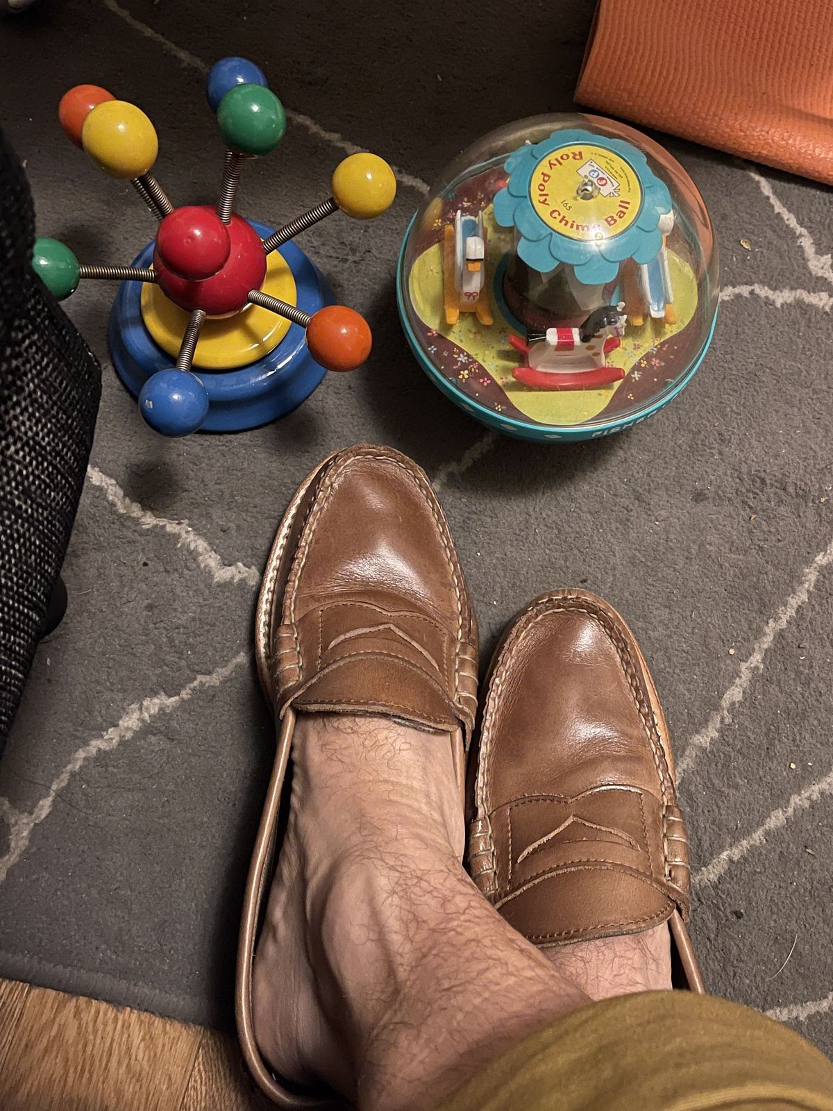 Photo by patinathunderdome on December 3, 2021 of the Rancourt & Co. Beefroll Penny Loafers in Horween Natural Chromexcel.