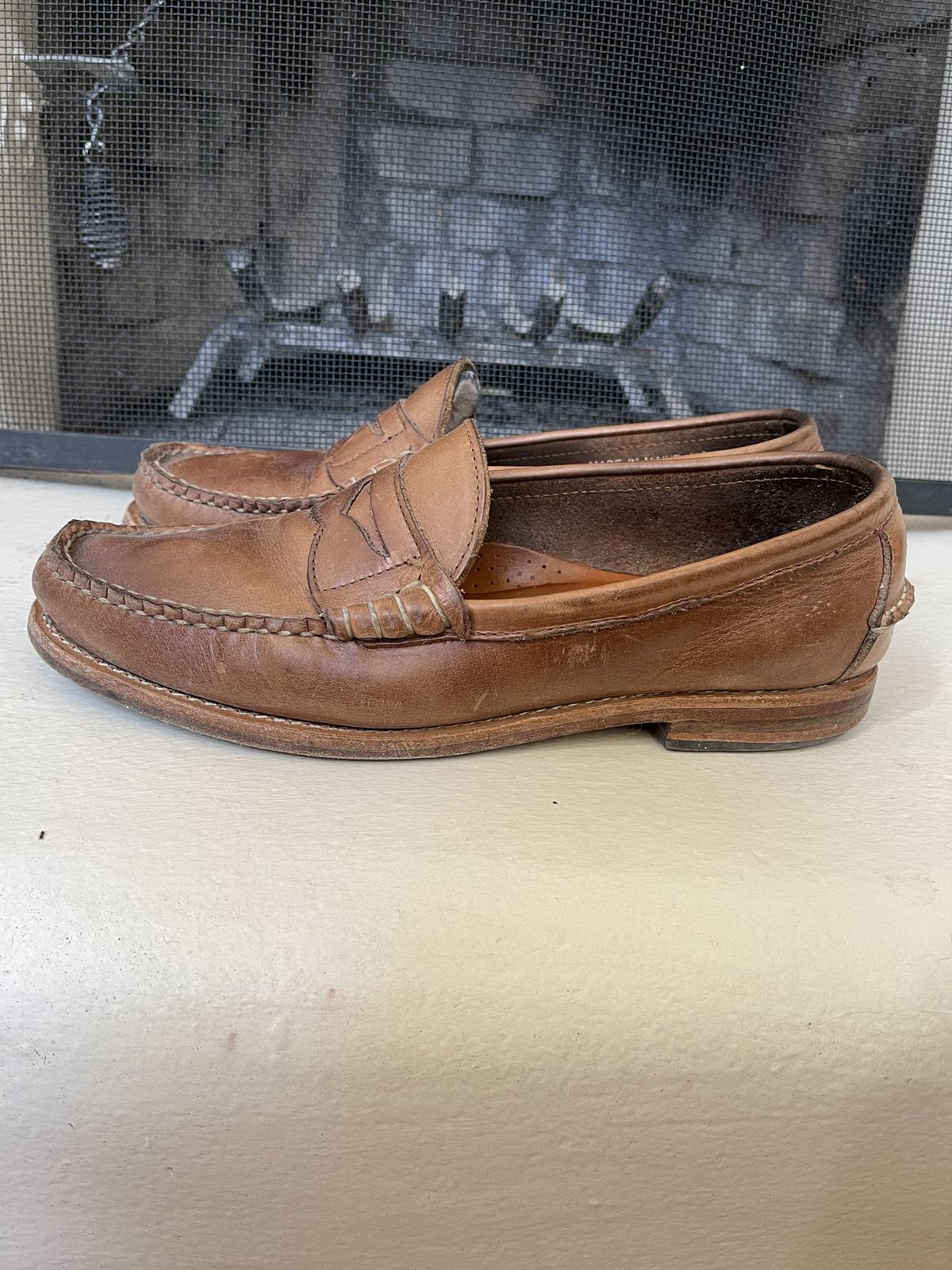 Photo by patinathunderdome on March 2, 2022 of the Rancourt & Co. Beefroll Penny Loafers in Horween Natural Chromexcel.