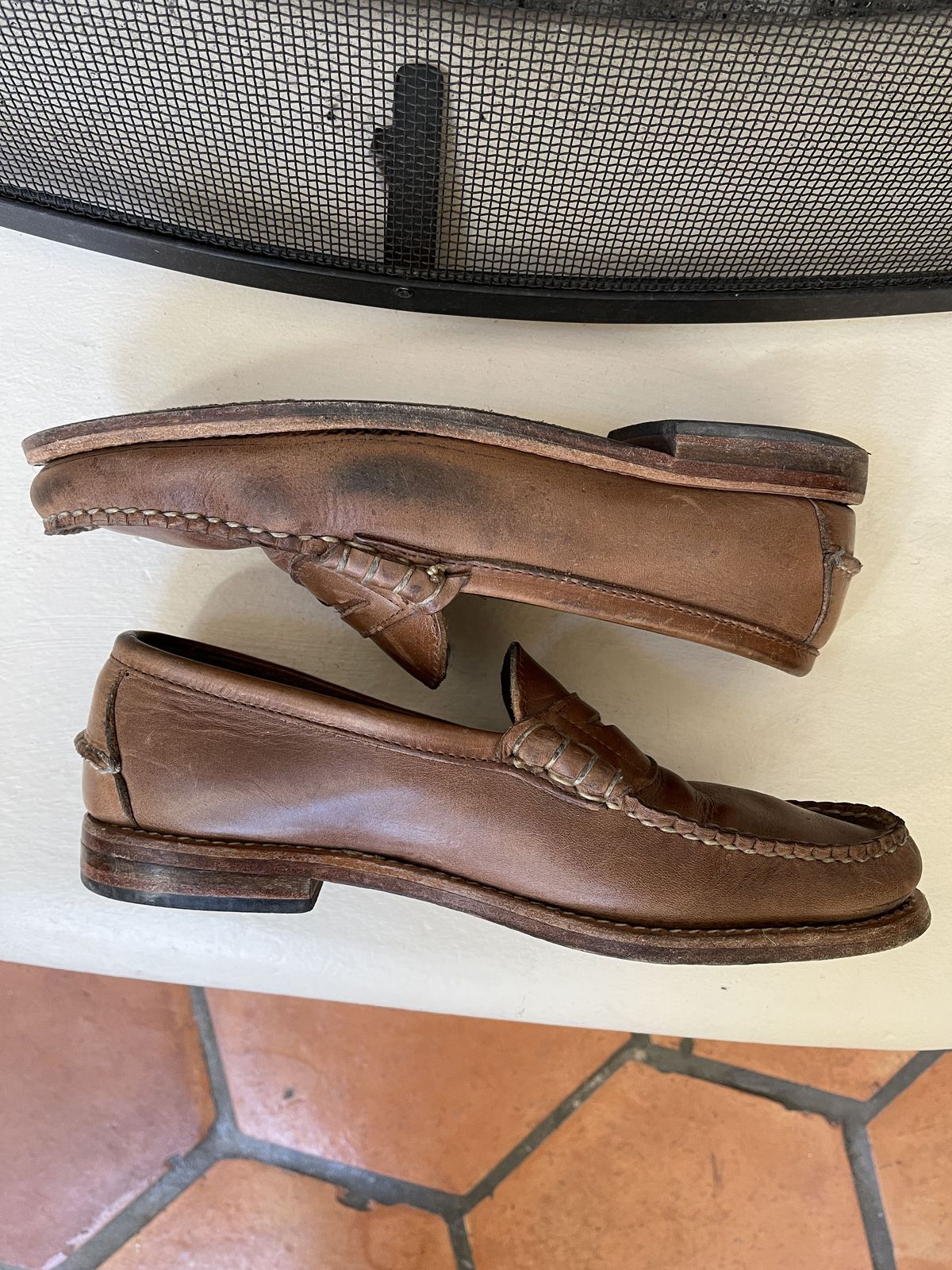 Photo by patinathunderdome on March 2, 2022 of the Rancourt & Co. Beefroll Penny Loafers in Horween Natural Chromexcel.