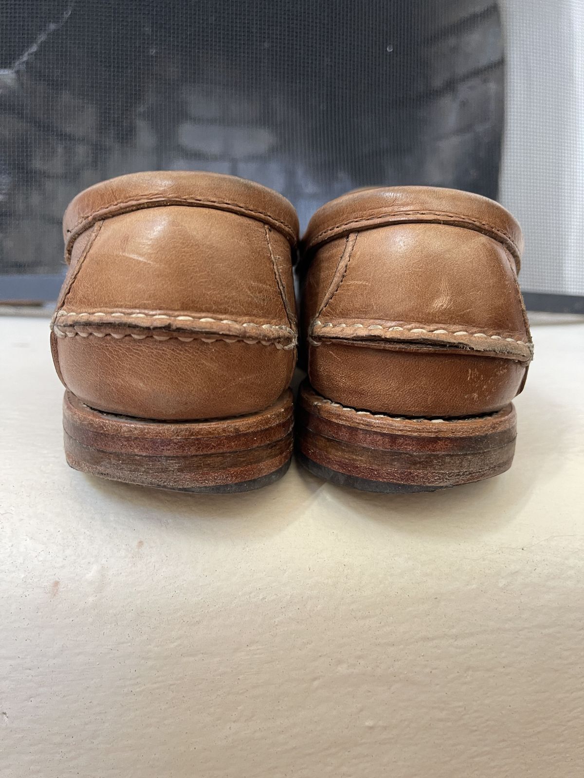 Photo by patinathunderdome on March 2, 2022 of the Rancourt & Co. Beefroll Penny Loafers in Horween Natural Chromexcel.