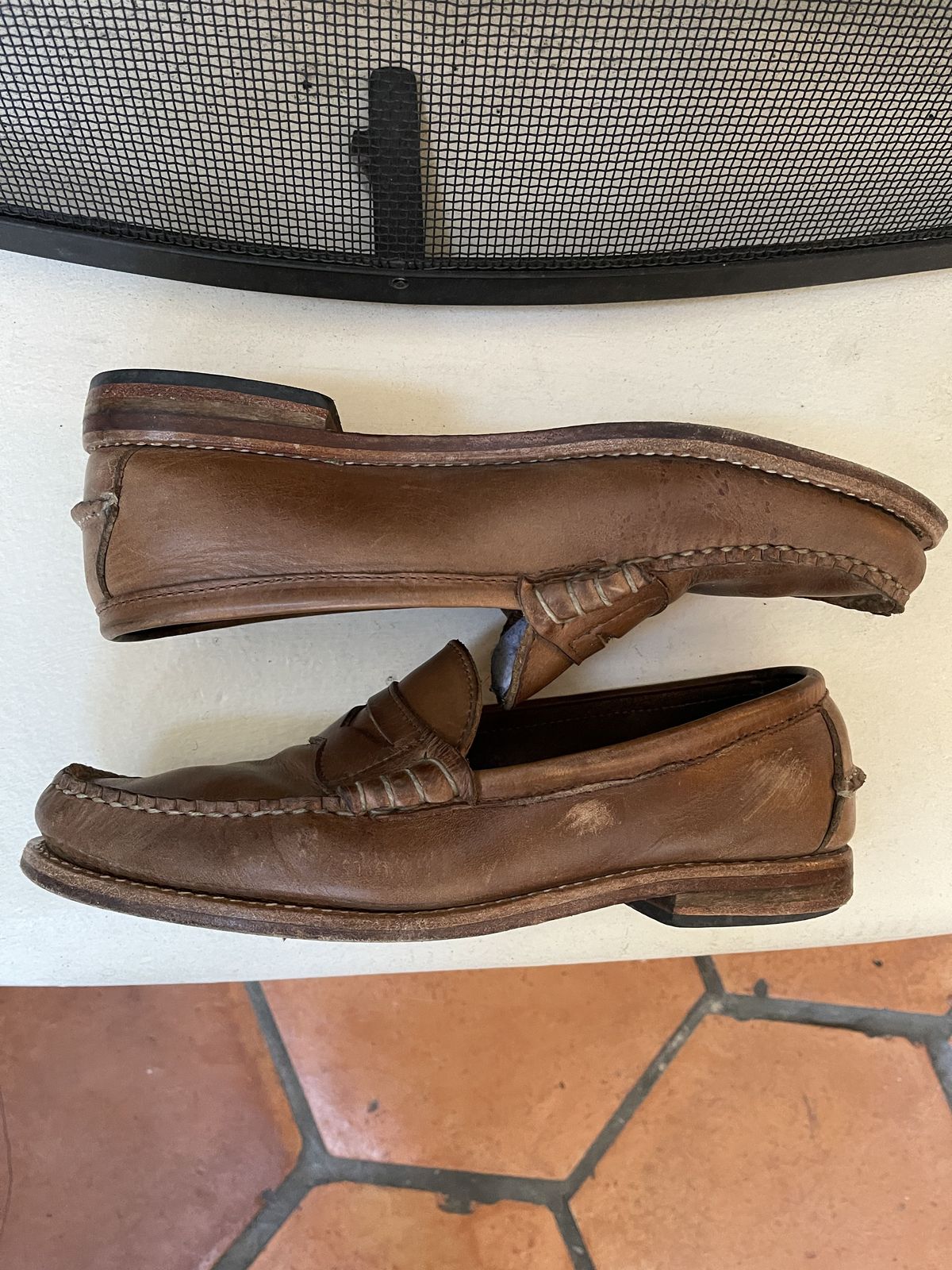 Photo by patinathunderdome on April 2, 2022 of the Rancourt & Co. Beefroll Penny Loafers in Horween Natural Chromexcel.