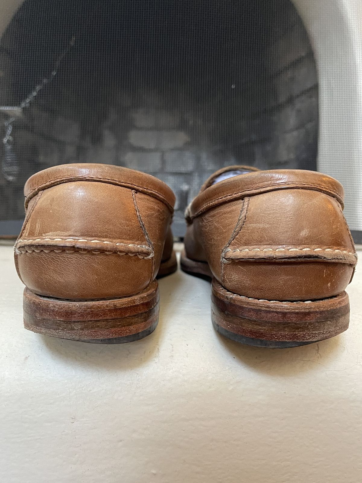 Photo by patinathunderdome on April 2, 2022 of the Rancourt & Co. Beefroll Penny Loafers in Horween Natural Chromexcel.