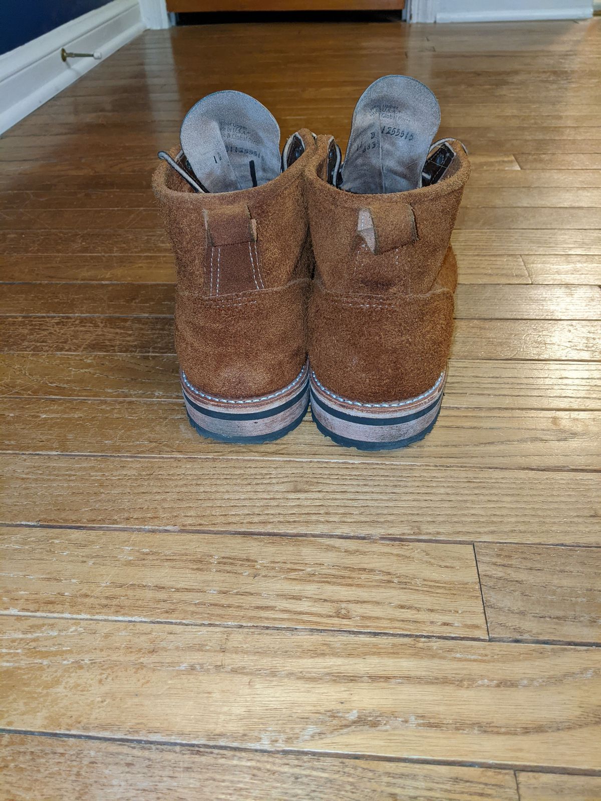 Photo by patinathunderdome on December 5, 2021 of the Mark Albert Outrider Boot in C.F. Stead Peanut Kudu Reverse.