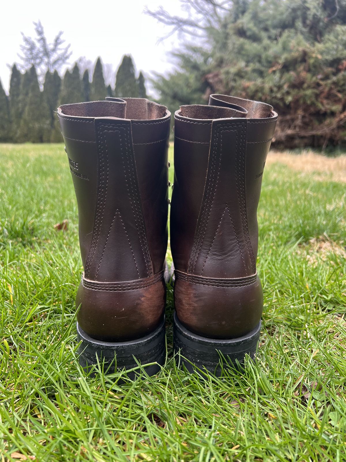 Photo by patinathunderdome on April 3, 2022 of the White's Bounty Hunter in Horween Brown Chromexcel Horsehide.