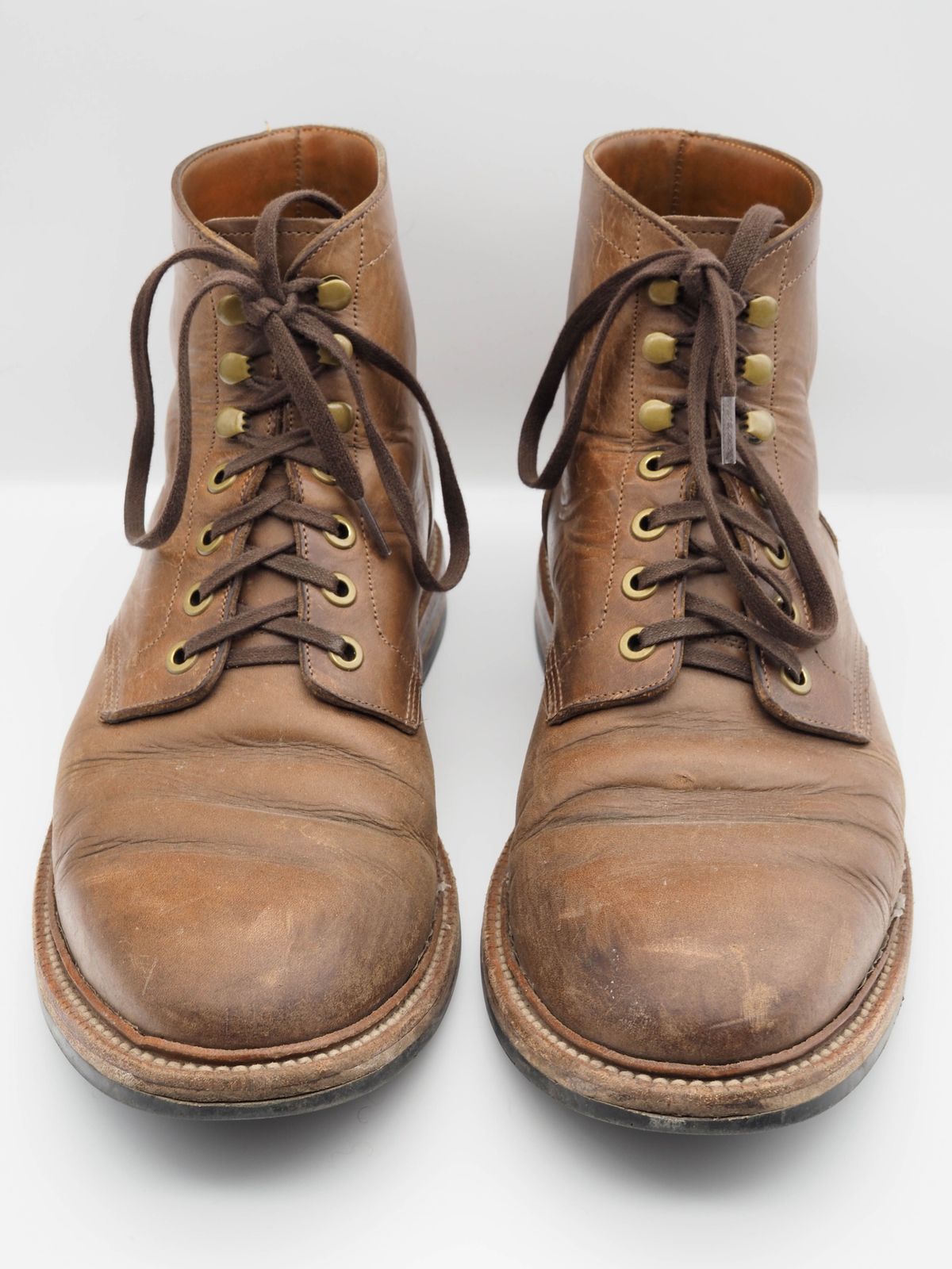 Photo by patinathunderdome on March 6, 2022 of the Grant Stone Diesel Boot in Horween Dune Chromexcel.