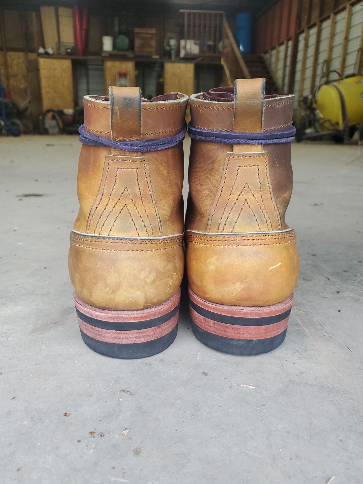 Photo by patinathunderdome on November 5, 2021 of the Nicks Prospector in Horween Khaki Chromepak.