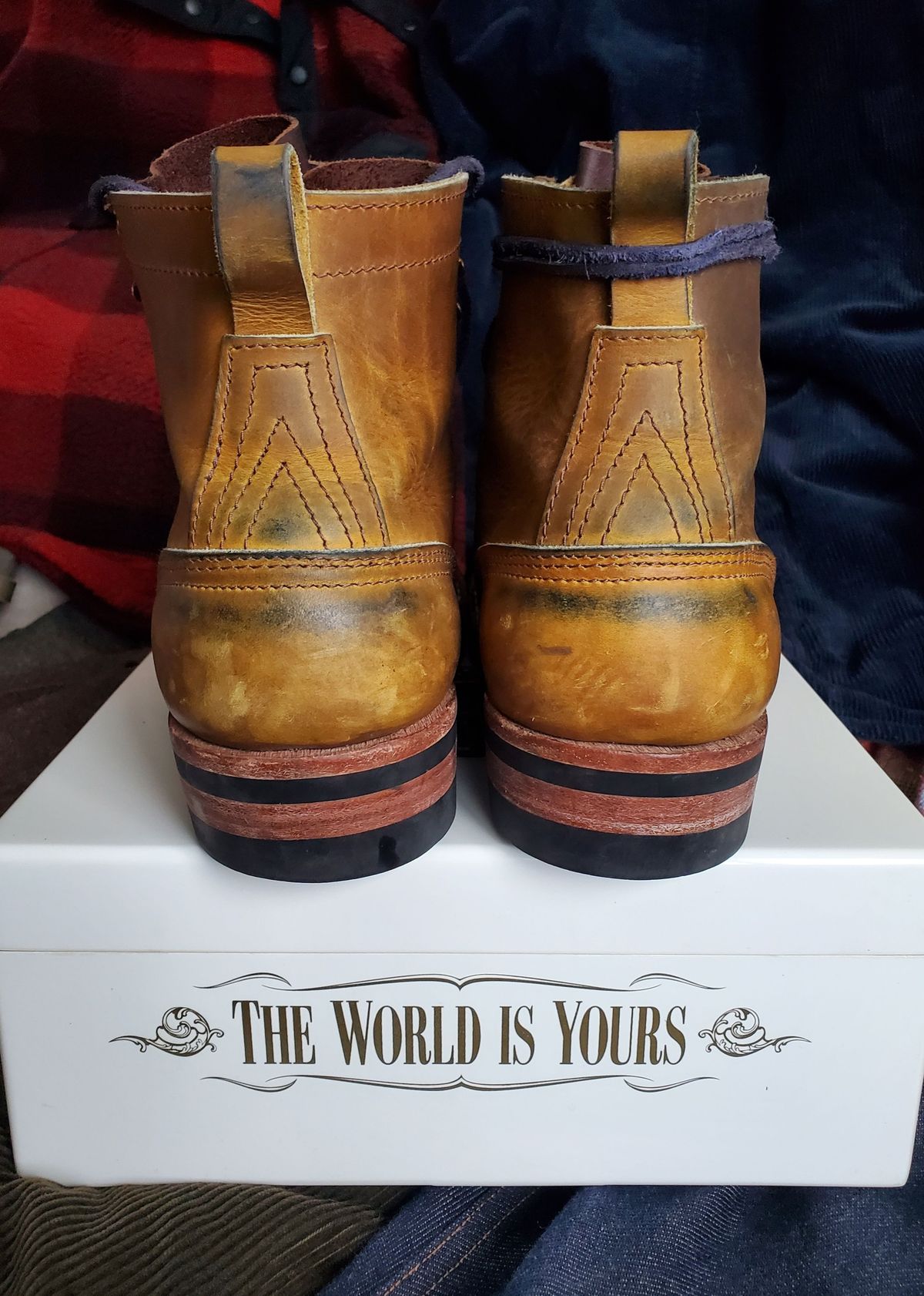 Photo by patinathunderdome on January 5, 2022 of the Nicks Prospector in Horween Khaki Chromepak.