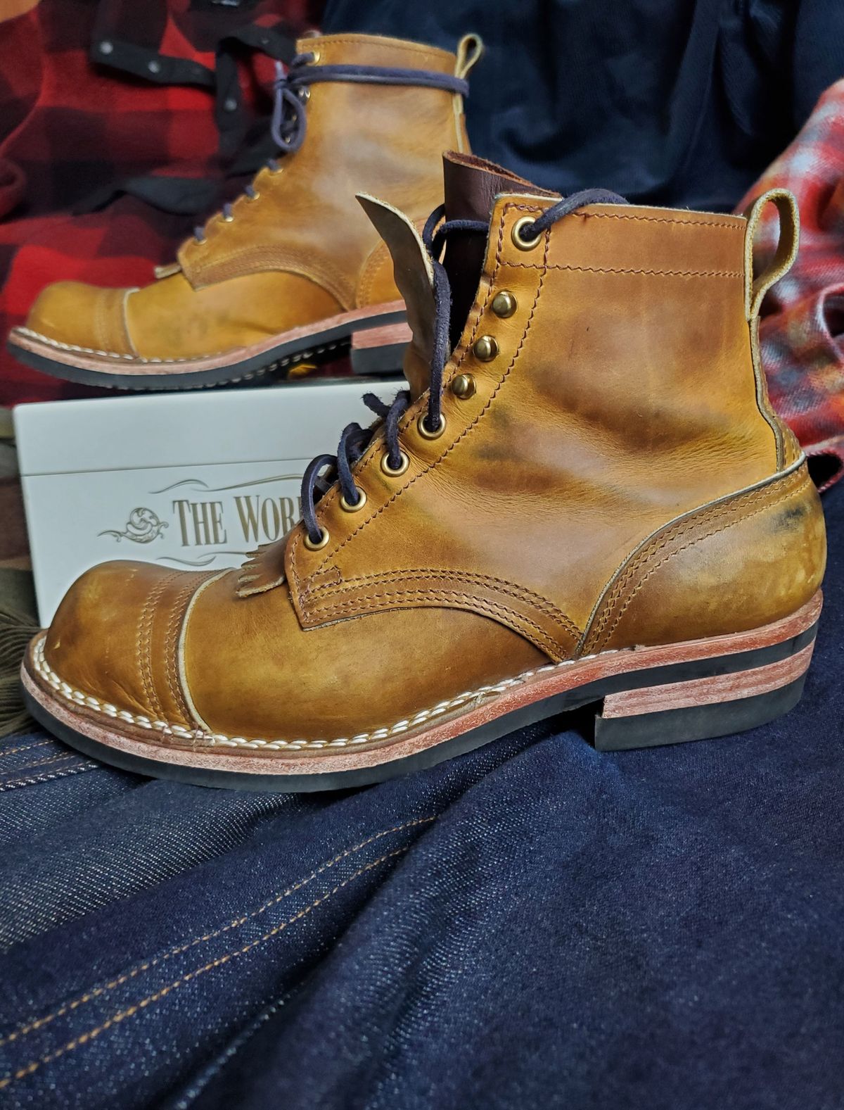 Photo by patinathunderdome on January 5, 2022 of the Nicks Prospector in Horween Khaki Chromepak.